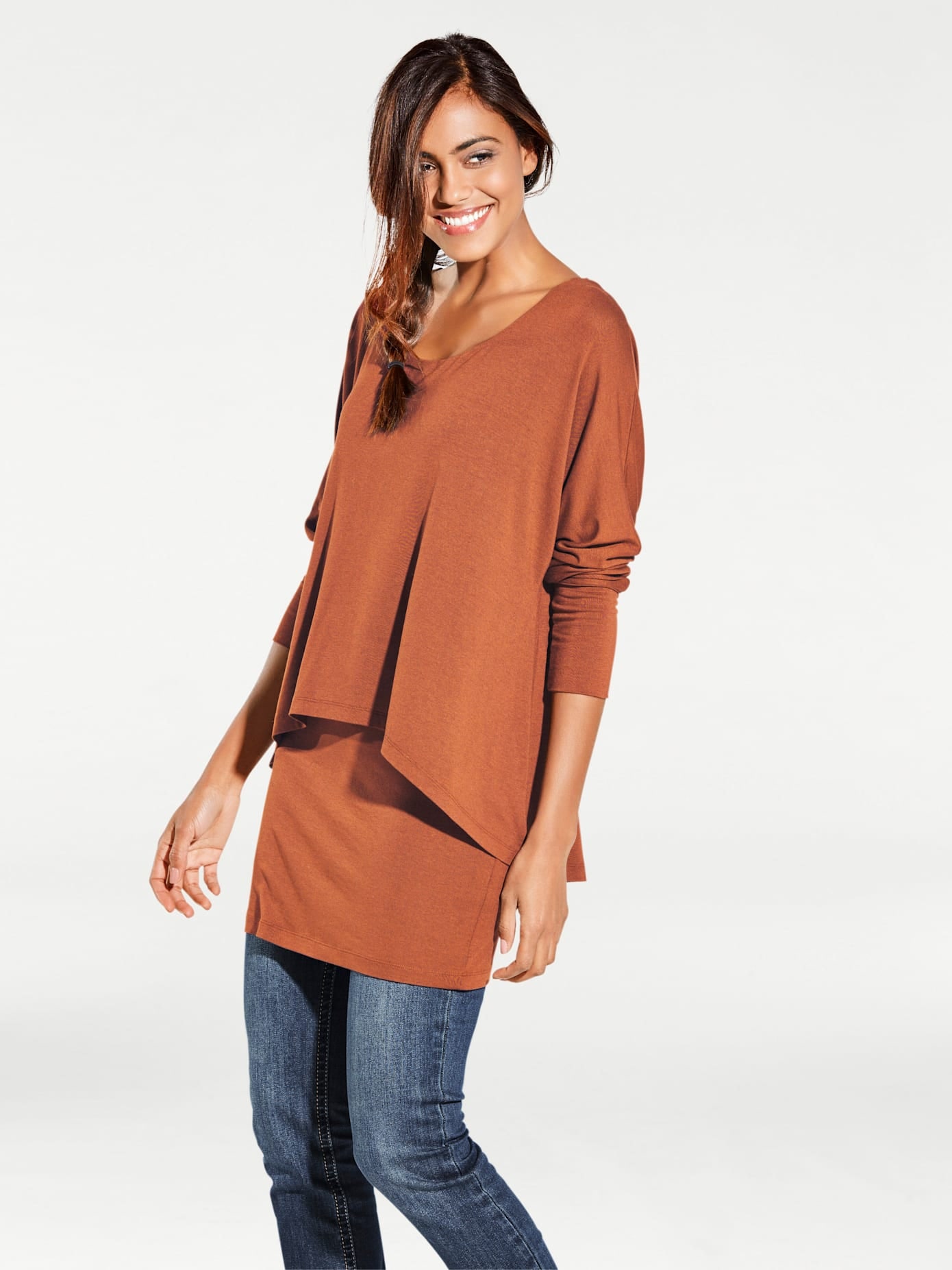 heine Rundhalsshirt »Rundhals-Shirt«, (1 tlg.)