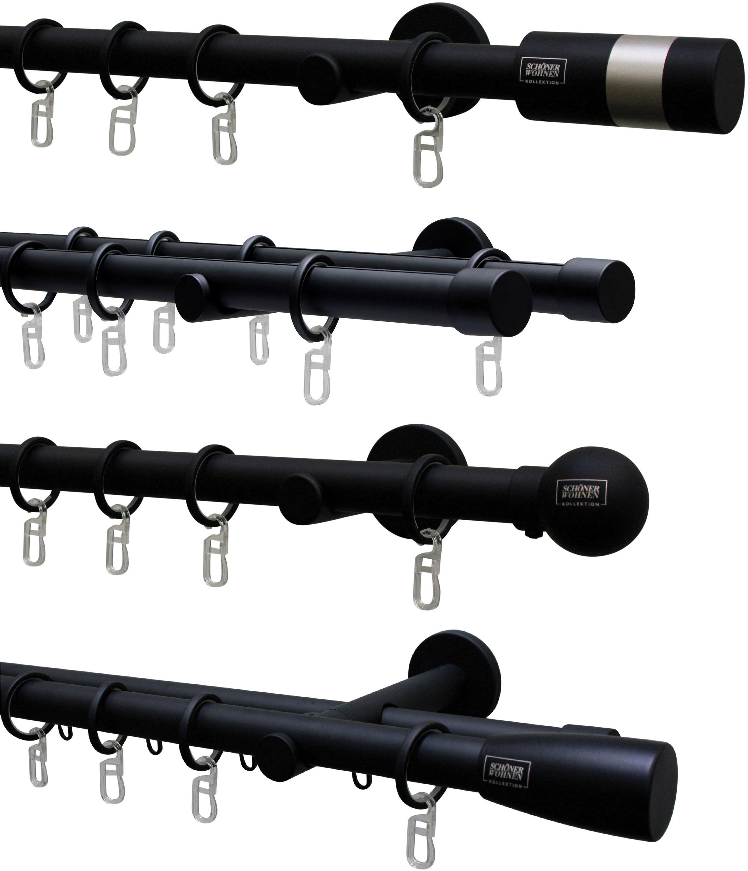 SCHÖNER WOHNEN-Kollektion Gardinenring »mit Gleiteinlage für Ø 20 mm«, (10 St.), Serie Einzelprogramm Leon Ø 20 mm