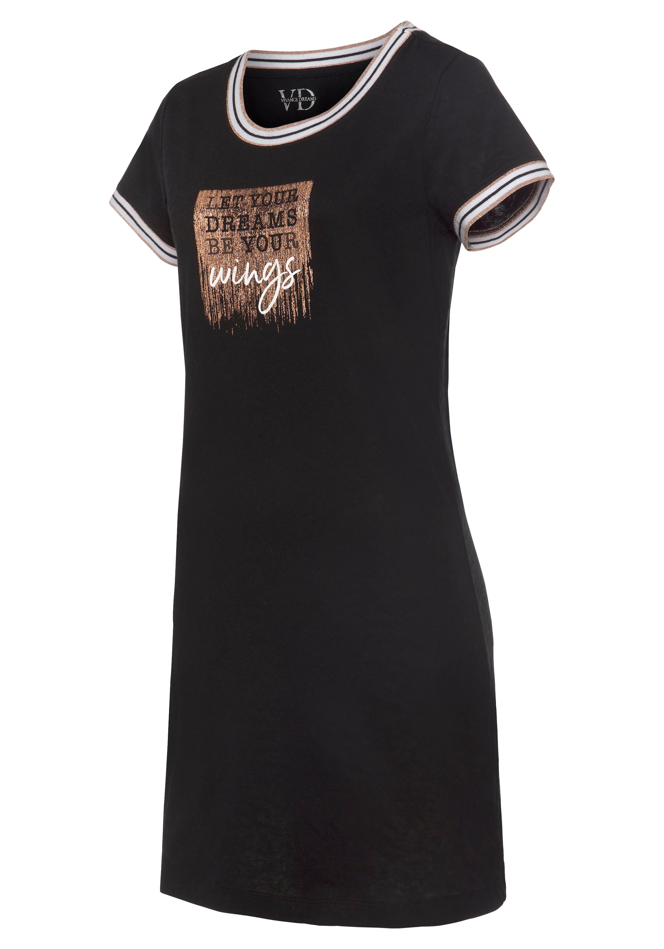 Vivance Dreams Nachthemd 1-teilig,  mit Statement-Print