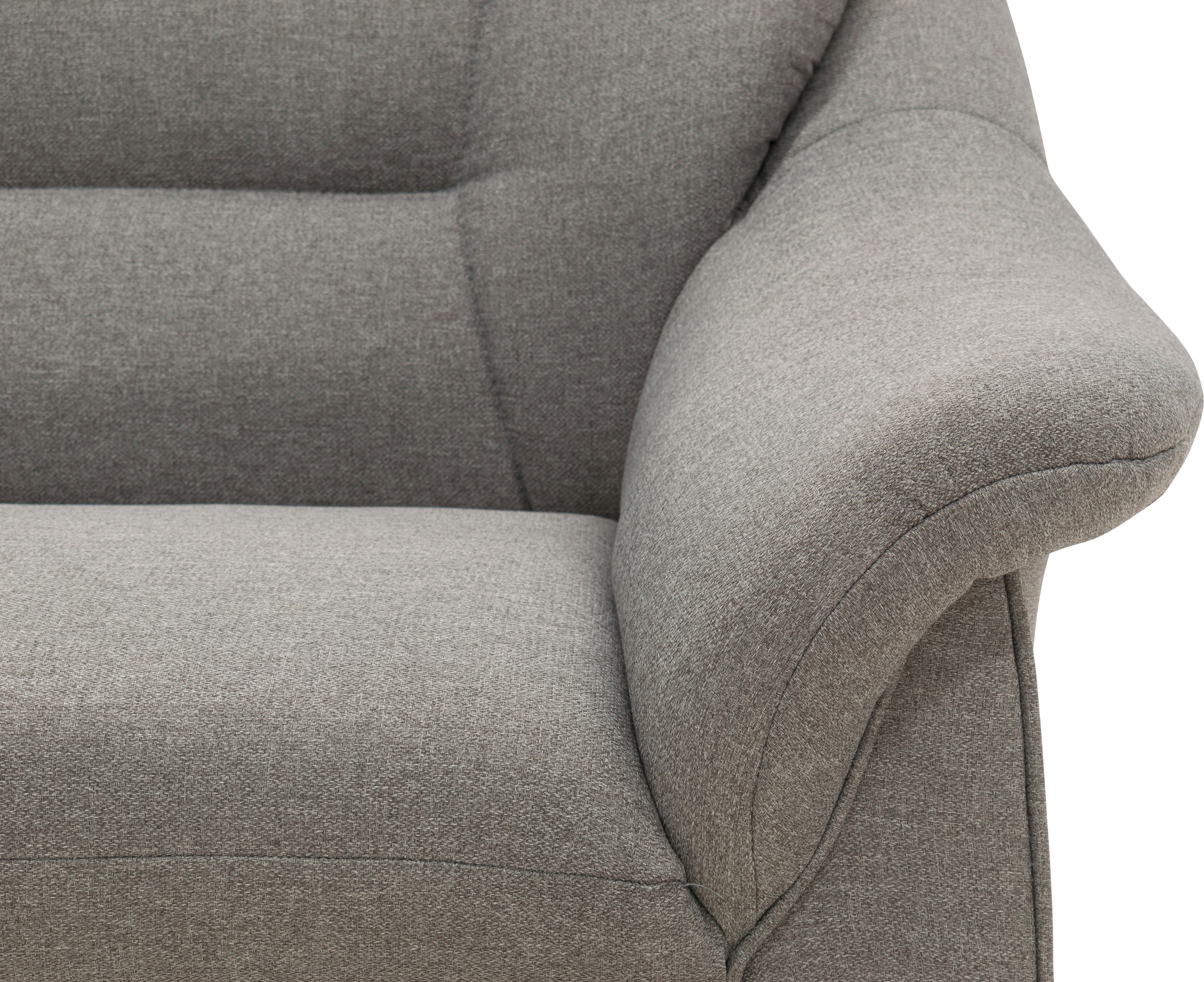 DOMO collection Ecksofa »Faenza für kleine Räume, Stellmaße 232,176cm, komfortabel, L-Form«, mit Ottomane, zeitlos, elegante Armlehnen, wahlweise mit Bettfunktion