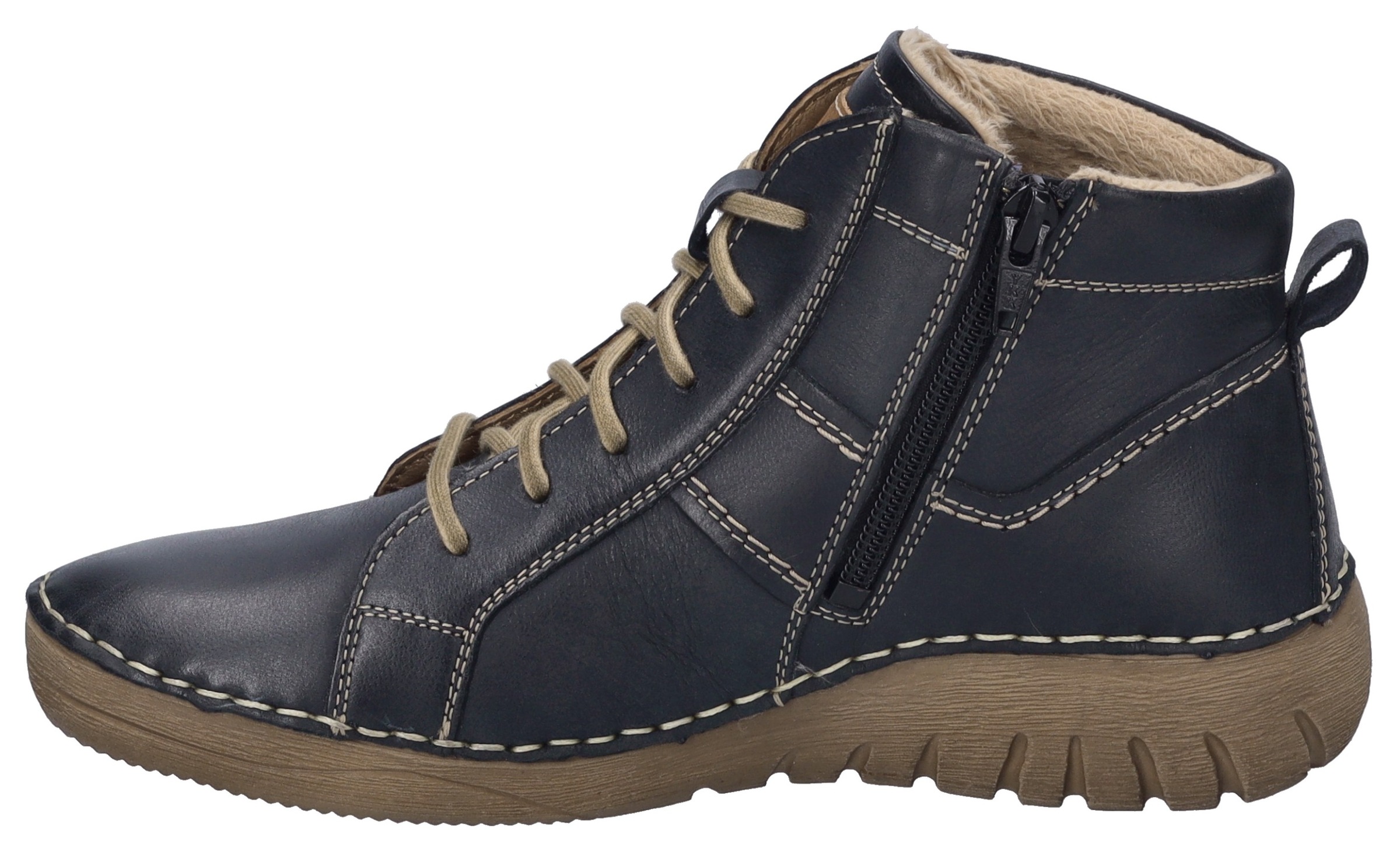 Josef Seibel Schnürstiefelette »Felicia 01«, Schnürboots, Sneaker, Freizeitschuh mit modischer Ziernaht