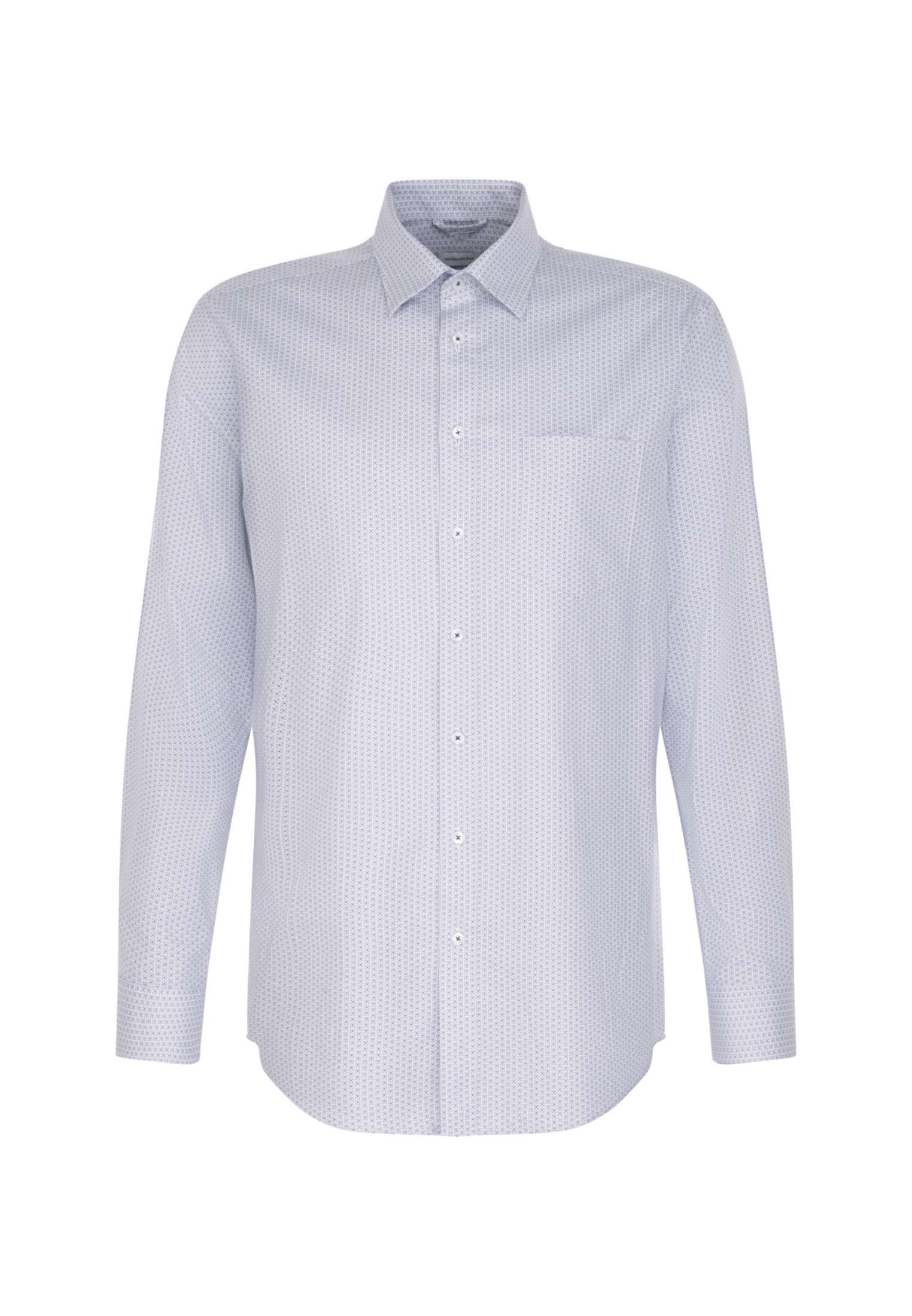 seidensticker Businesshemd »Regular«, Regular Langarm Covered-Button-Down-Kragen Druck