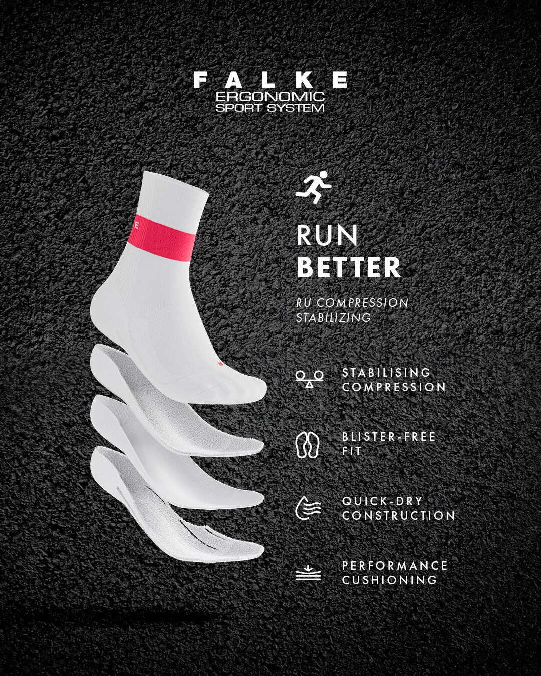 FALKE Socken »RU Compression Stabilizing« 1 Paar tlg.