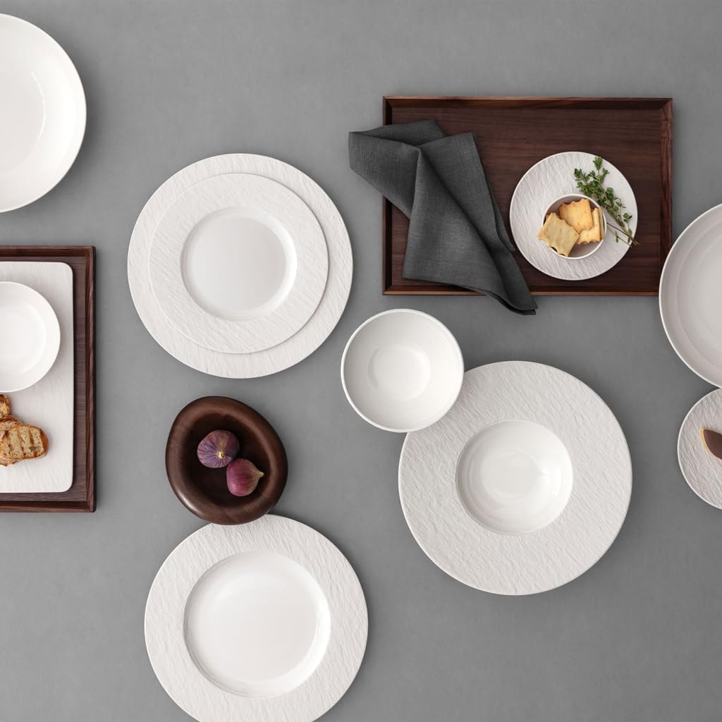 Villeroy & Boch Geschirr-Set »Einsteiger-Set Manufacture Ice 8er Set weiß« Spülmaschinengeeignet, Mikrowellenfest