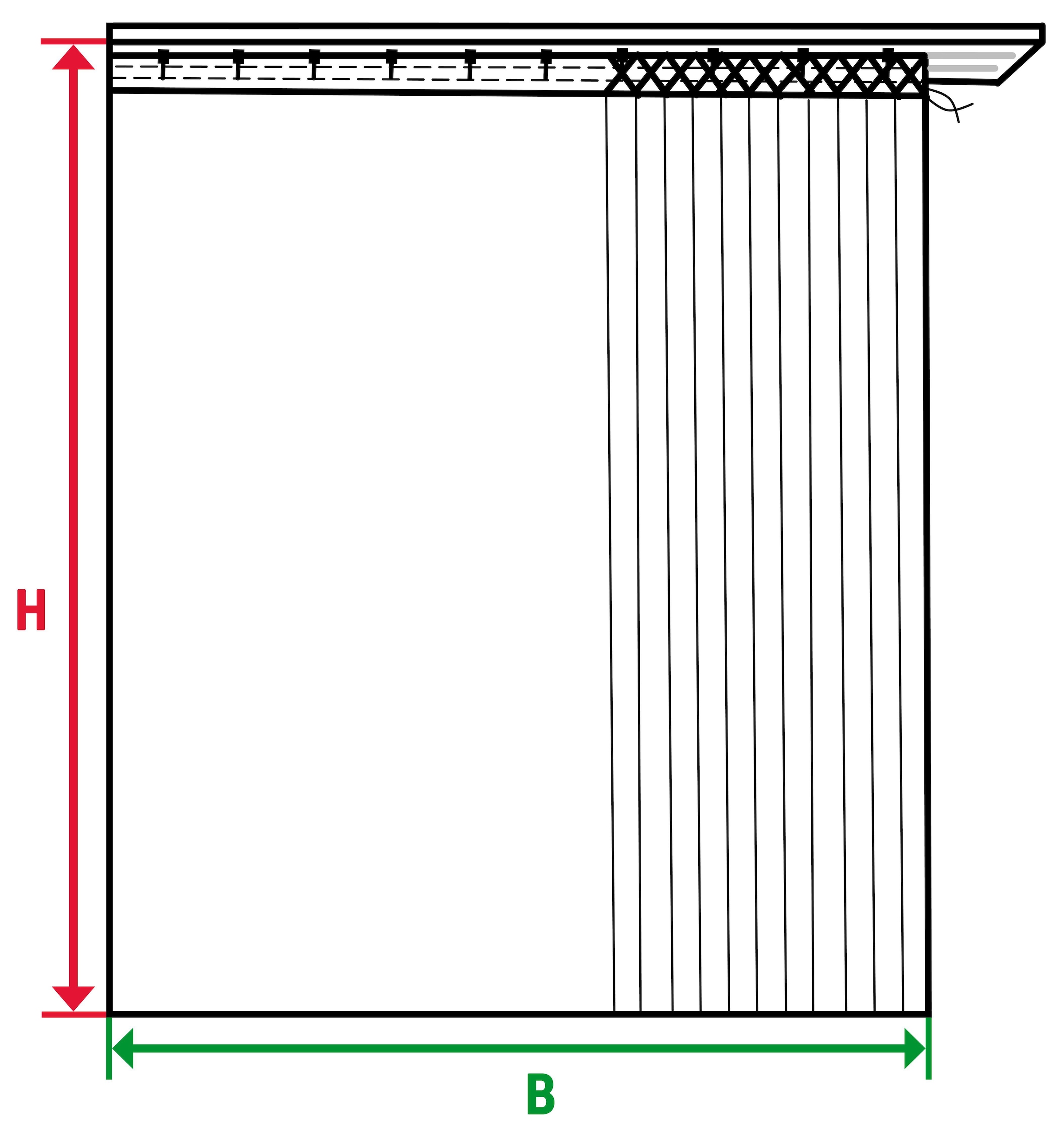 APELT Gardine »Avalon«, (1 St.), HxB: 245x134, Avalon, Fertigschal mit Universalband