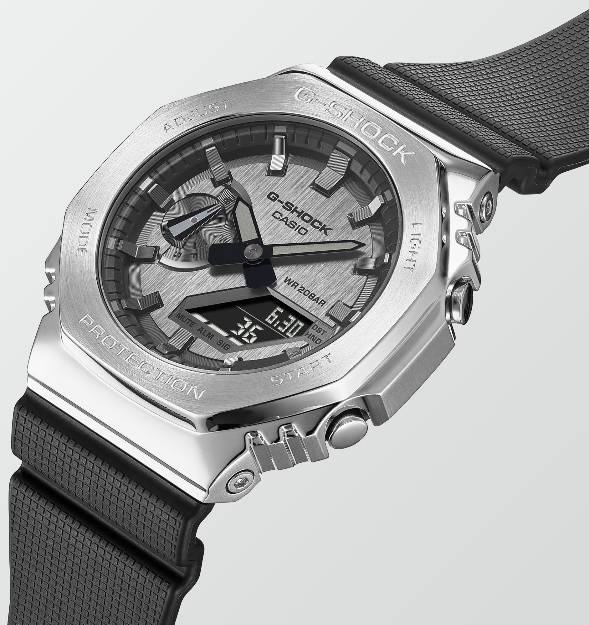 CASIO G-SHOCK Chronograph, Quarzuhr,Armbanduhr,Herrenuhr,digital, bis 20 bar wasserd.Resinarmband