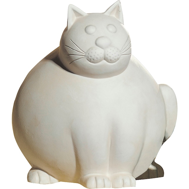 GILDE Dekofigur »Katze Molli, creme-weiß«, Dekoobjekt, Tierfigur, Höhe 30 cm,  aus Keramik, Wohnzimmer auf Rechnung bestellen