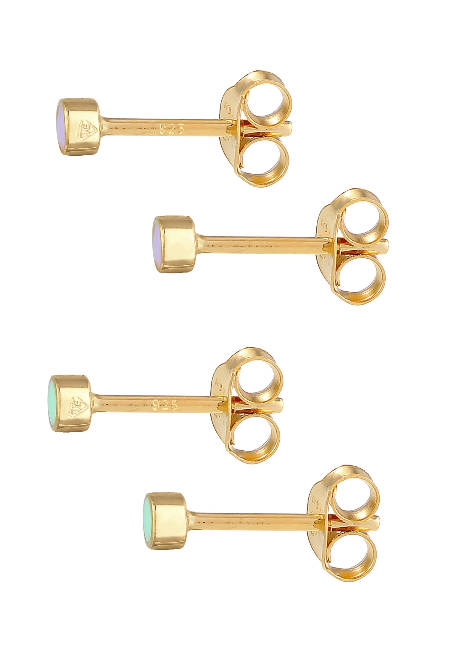 Elli Paar Ohrstecker »Ohrringe Stecker Emaille Basic Set 925 Silber«