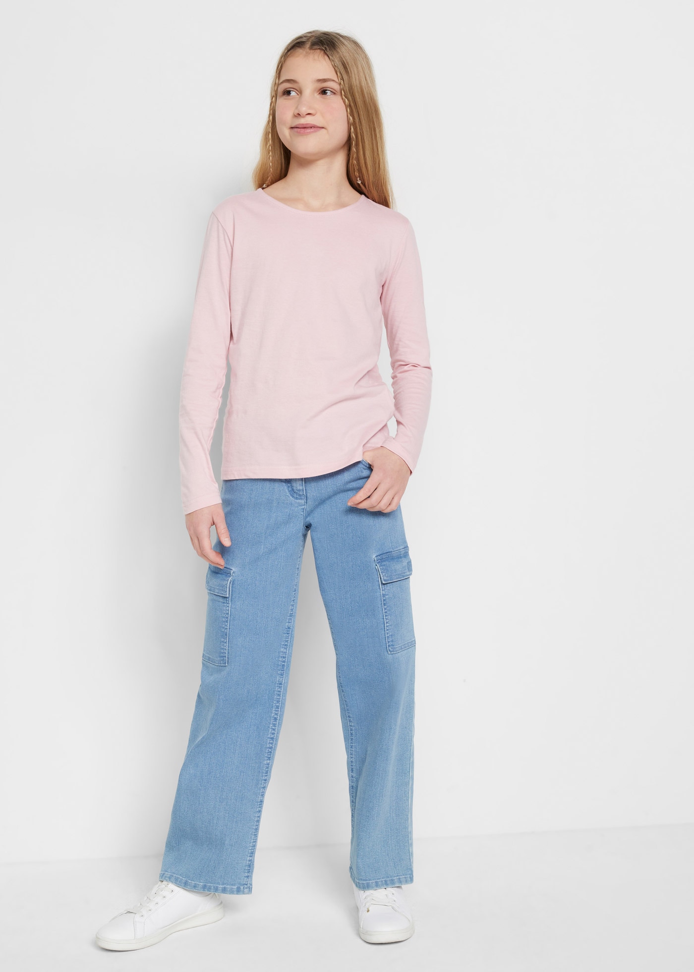 bonprix Cargojeans »Weite Cargo-Jeans Mid Waist«, Weite Cargo-Jeans Mid Waist
