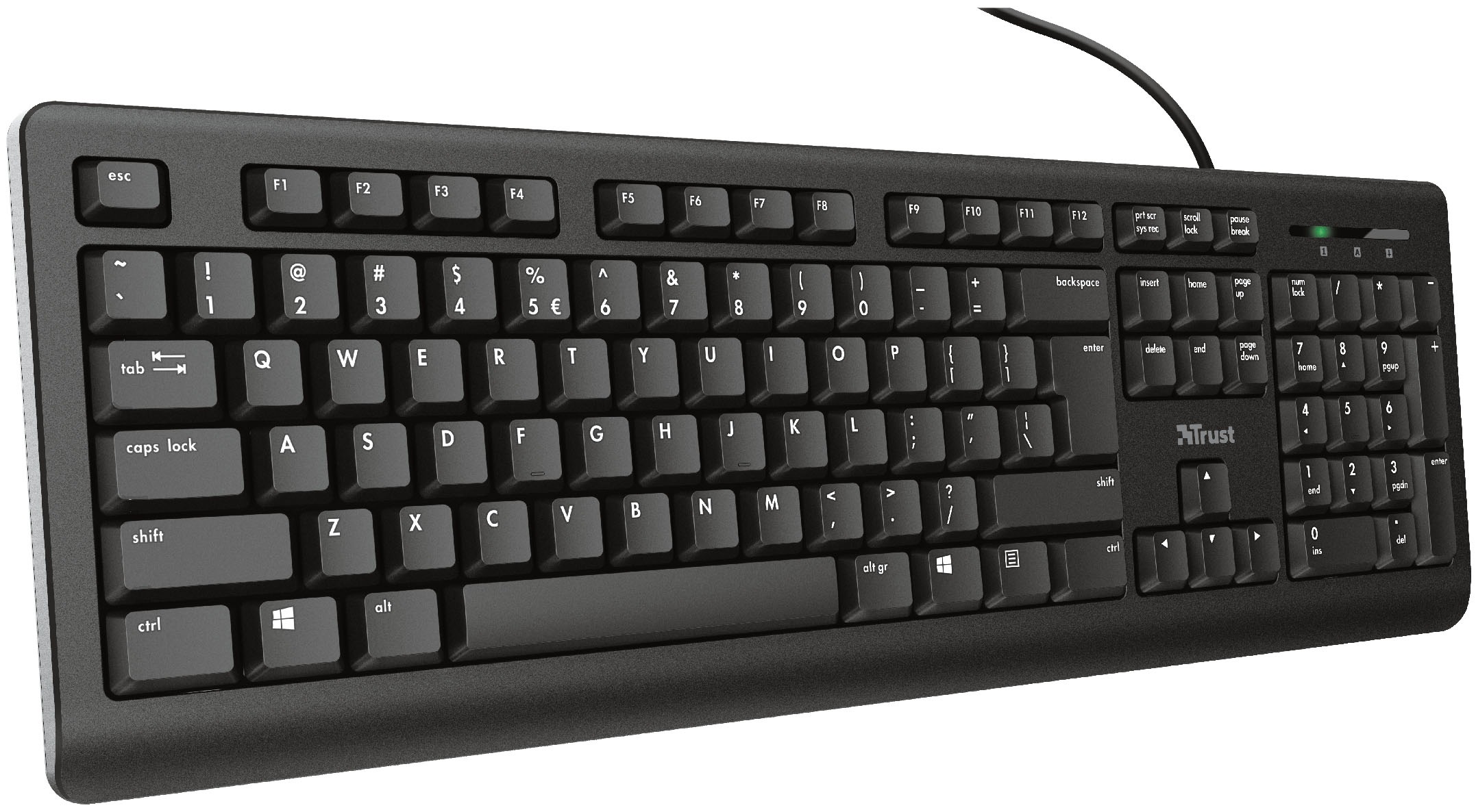 Trust PC-Tastatur »TK-150« (USB-Anschluss | Windows-Sperrtaste | Ziffernblock)