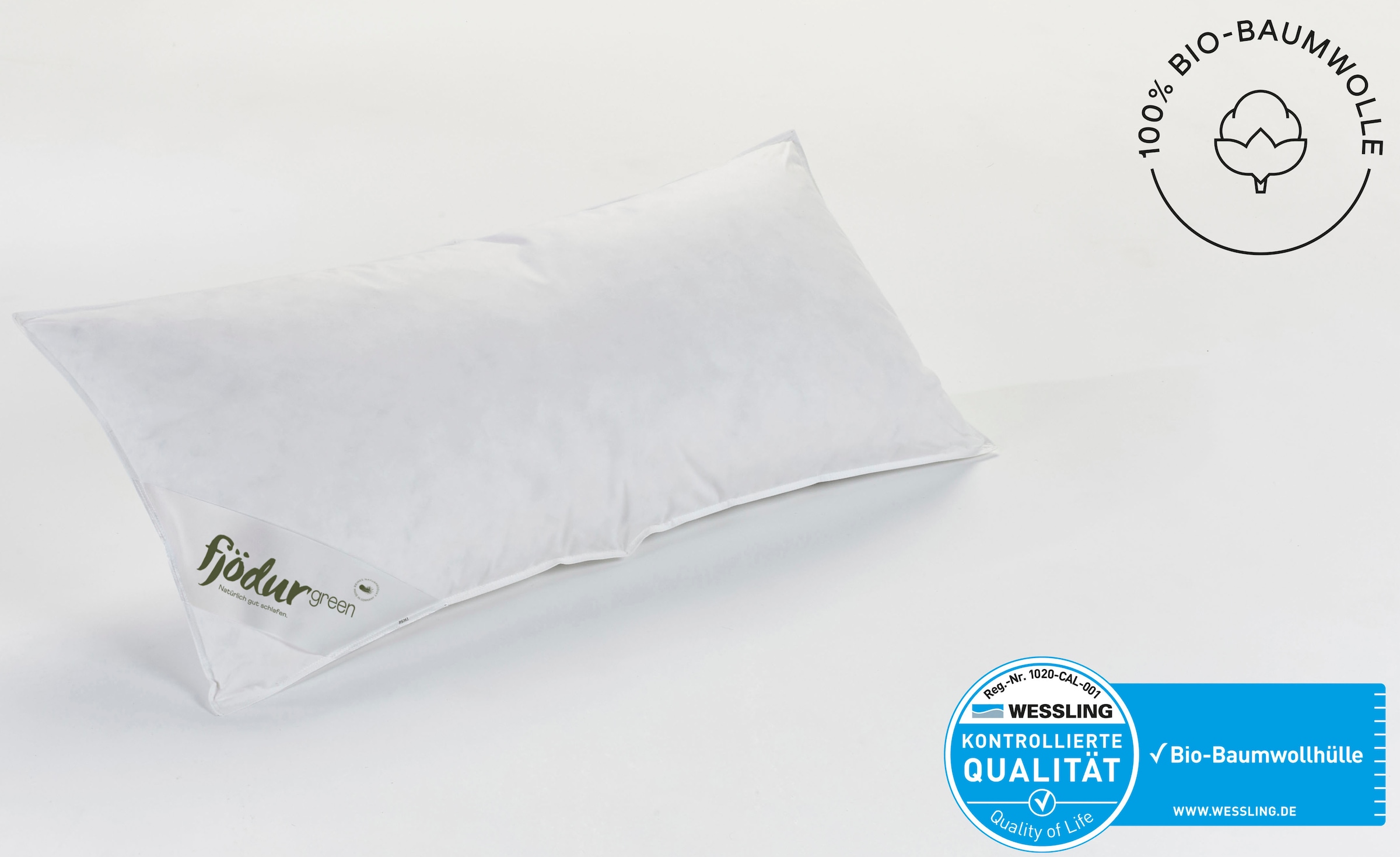 fjödur Federkopfkissen »Fleur, Kissen Made in Germany« Füllung: 85 % Federn & 15 % Daunen 1 Stk. tlg. Kissen mit DOWNPASS zertifiziert und Made in Germany