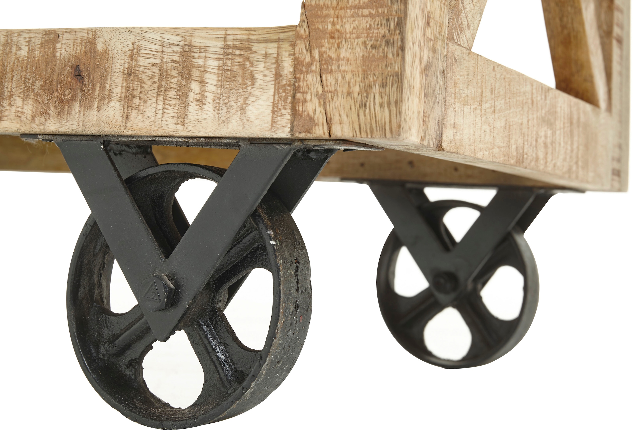 Stolkom Bartisch »Ferdi«, Massivholz, Barwagen rollbar inkl. Tablett