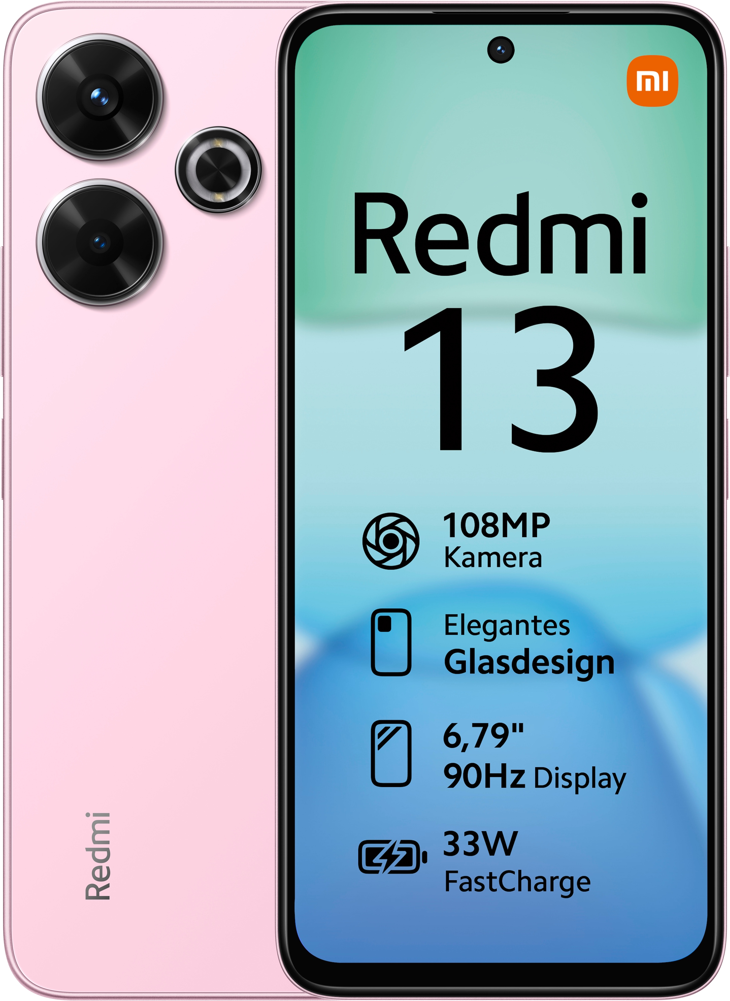 Smartphone »Redmi 13 6+128 GB«, pearl pink, 17,24 cm/6,79 Zoll, 108 MP Kamera