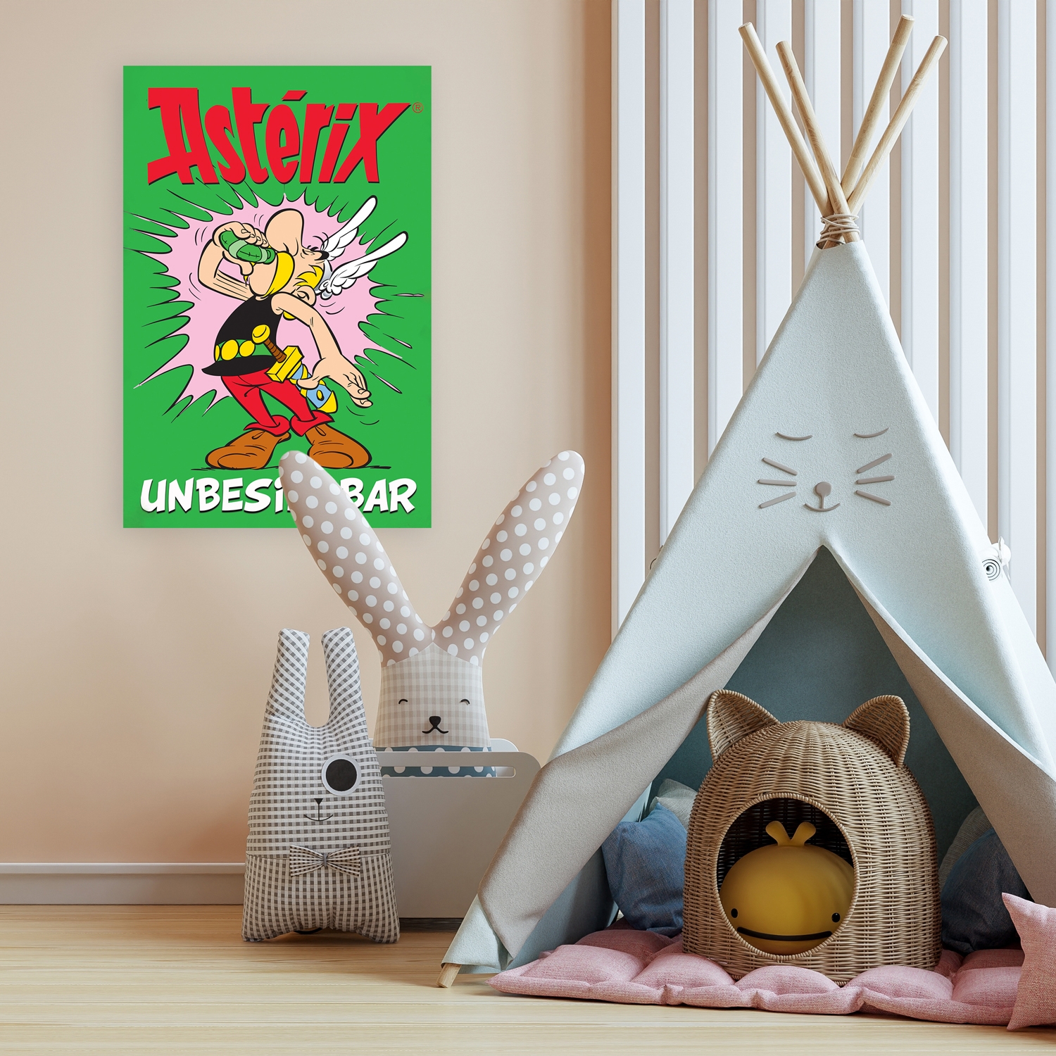 LuckyLinde Leinwandbild »Asterix Unbesiegbar«, Cartoon-Comic-Fantasy-Figuren-Film-Filmfiguren, (1 St.), Canvasbild Wanddeko Bild zum Film "Kampf der Häuptlinge"