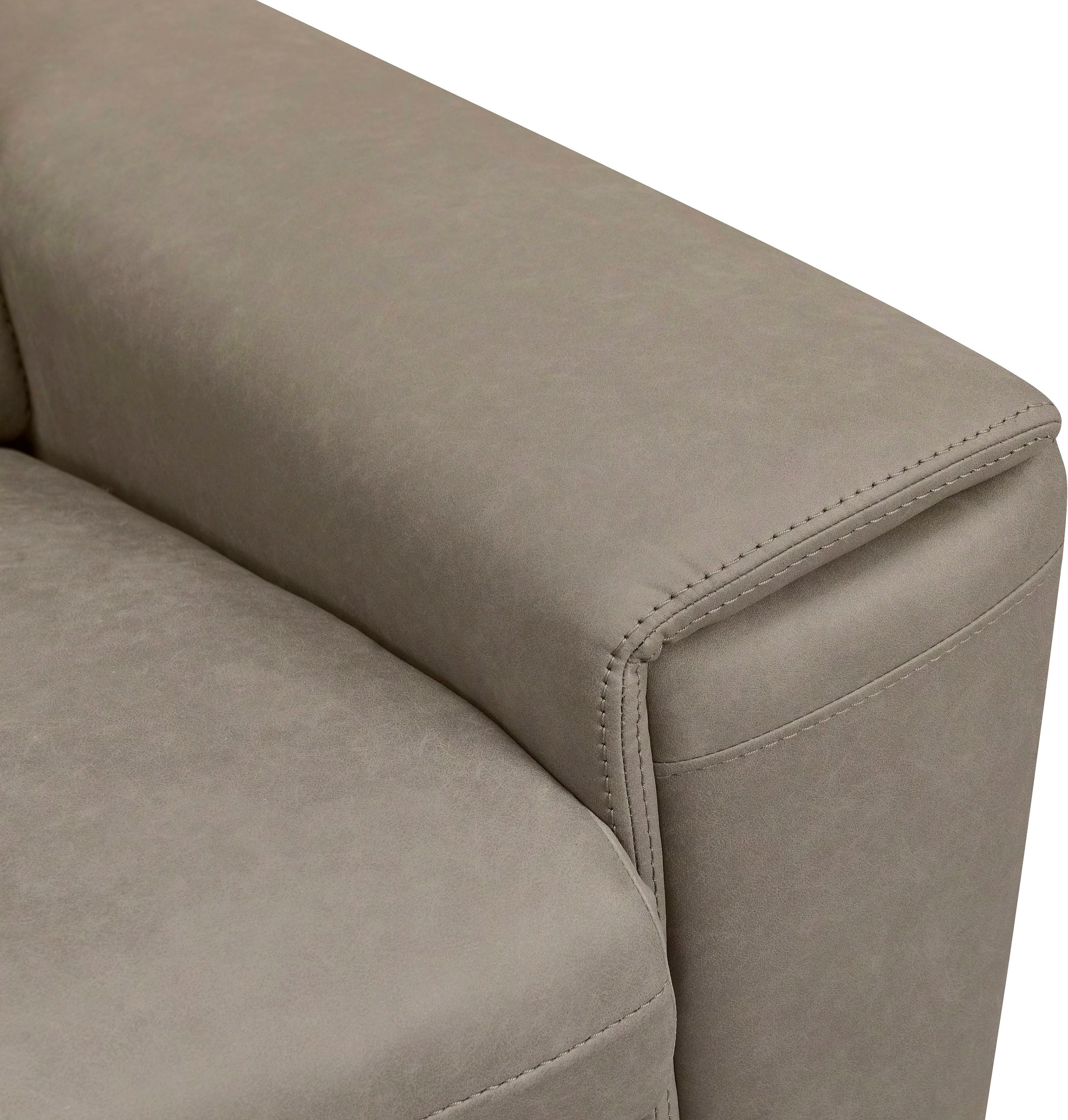 Places of Style Ecksofa »Theron, L-Form, 263 cm,«, elektrische Relaxfunktion, USB-Anschluss, manuelle Kopfteilverstellung