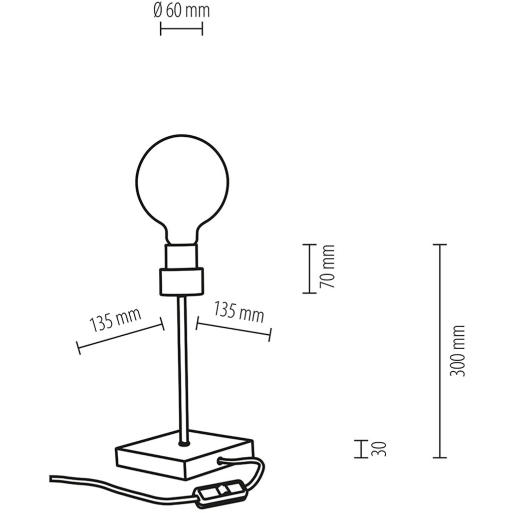 BRITOP LIGHTING Tischleuchte »CHANDELLE«, 1 flammig-flammig