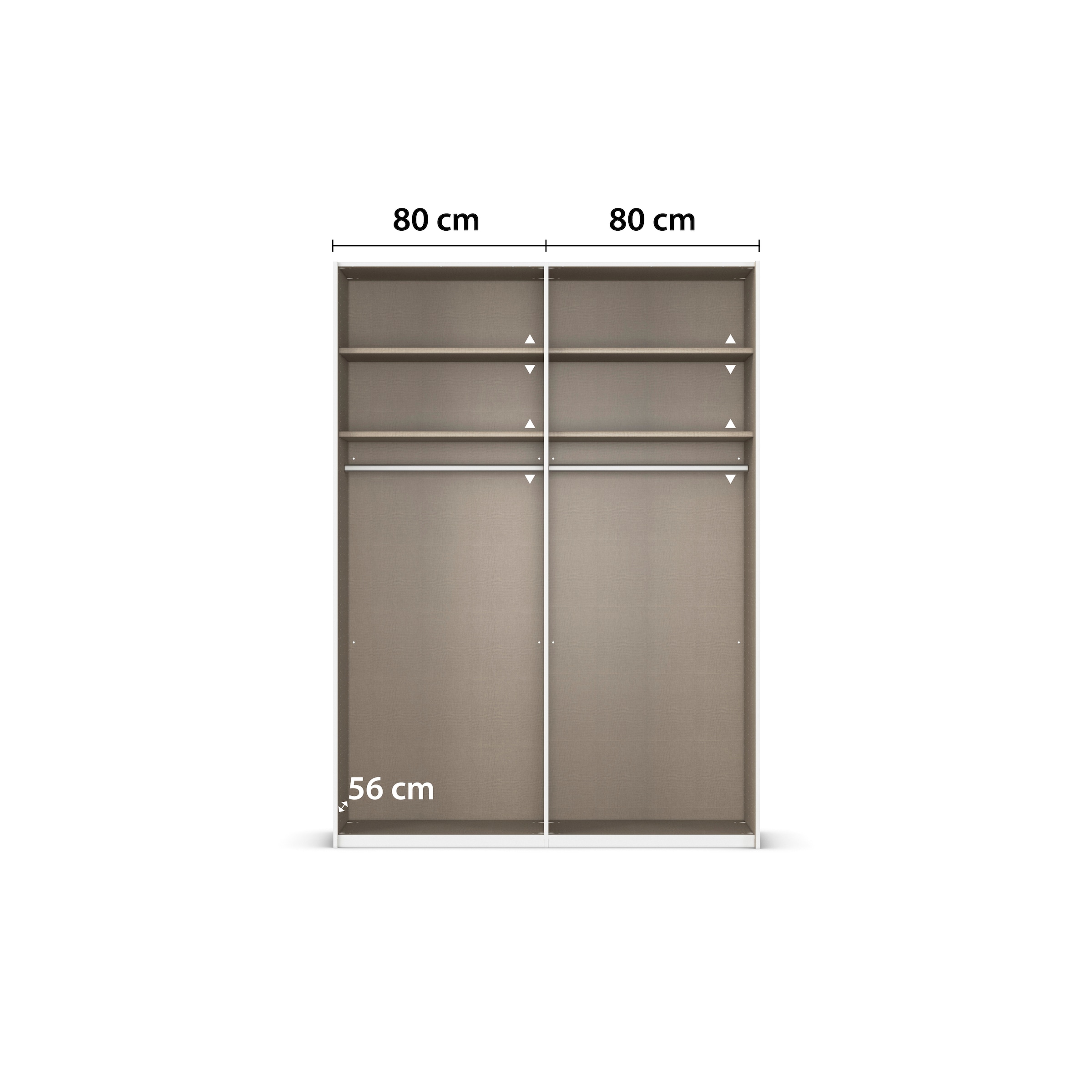 rauch Schwebetürenschrank »Kleiderschrank Schrank Garderobe Schlafzimmerschrank CONTIDO« in 3 verschiedenen Ausstattungen BASIC/CLASSIC/PREMIUM,  aus hochwertigem Material in 6 Breiten 2 Griff-Farben MADE IN GERMANY