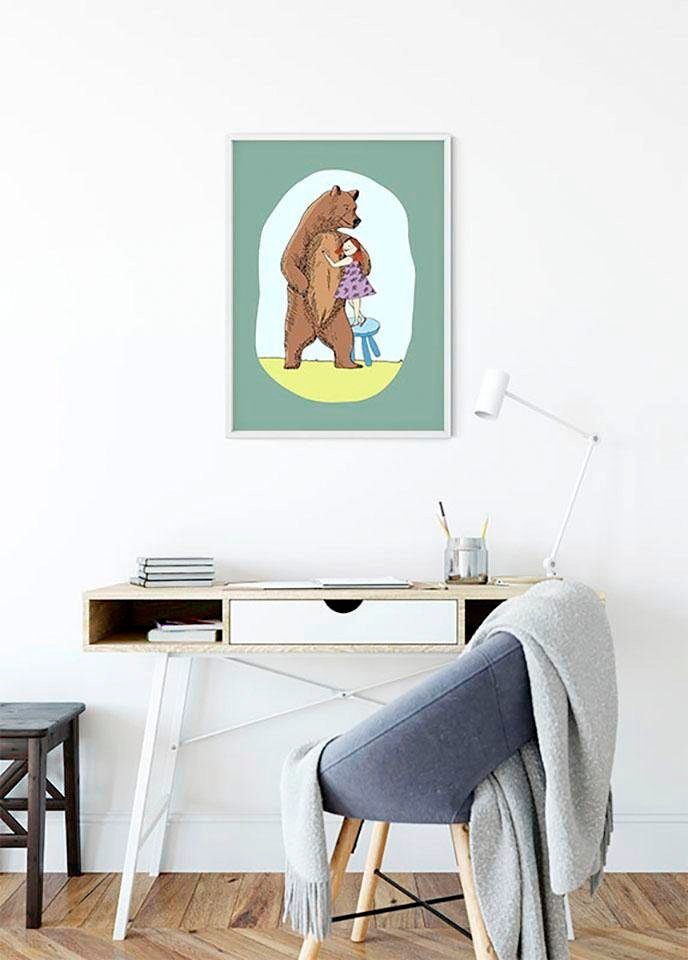 Komar Bild »Lili and Bear« Tiere 1 Stk. tlg. Wandbild zur Dekoration - ohne Rahmen