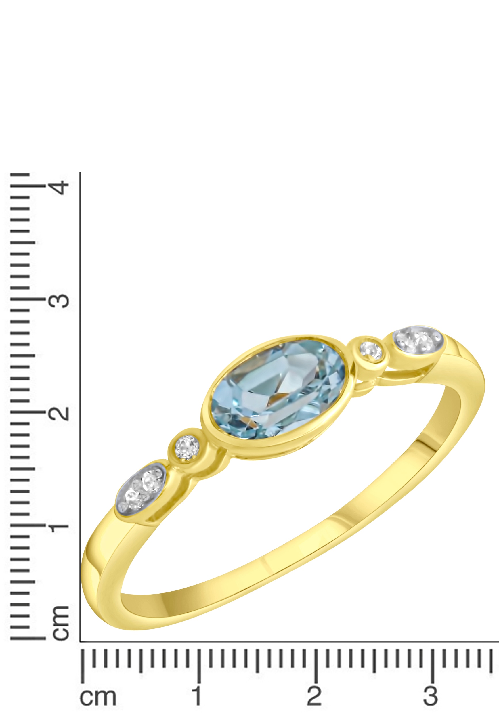 Firetti Fingerring »Schmuck Geschenk Silber 925 Silberring«, mit Blautopas (behandelt), Zirkonia (synth.)