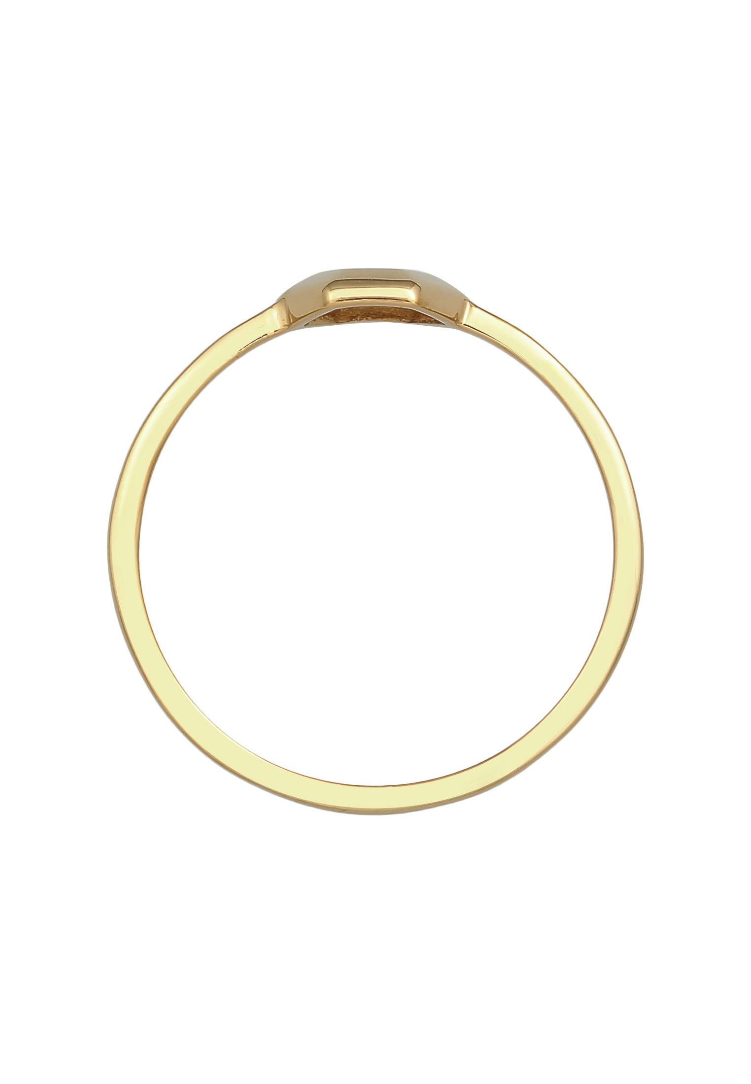 Elli Premium Silberring »Ring Plättchen Achteck Stapelring 375 Gelbgold«