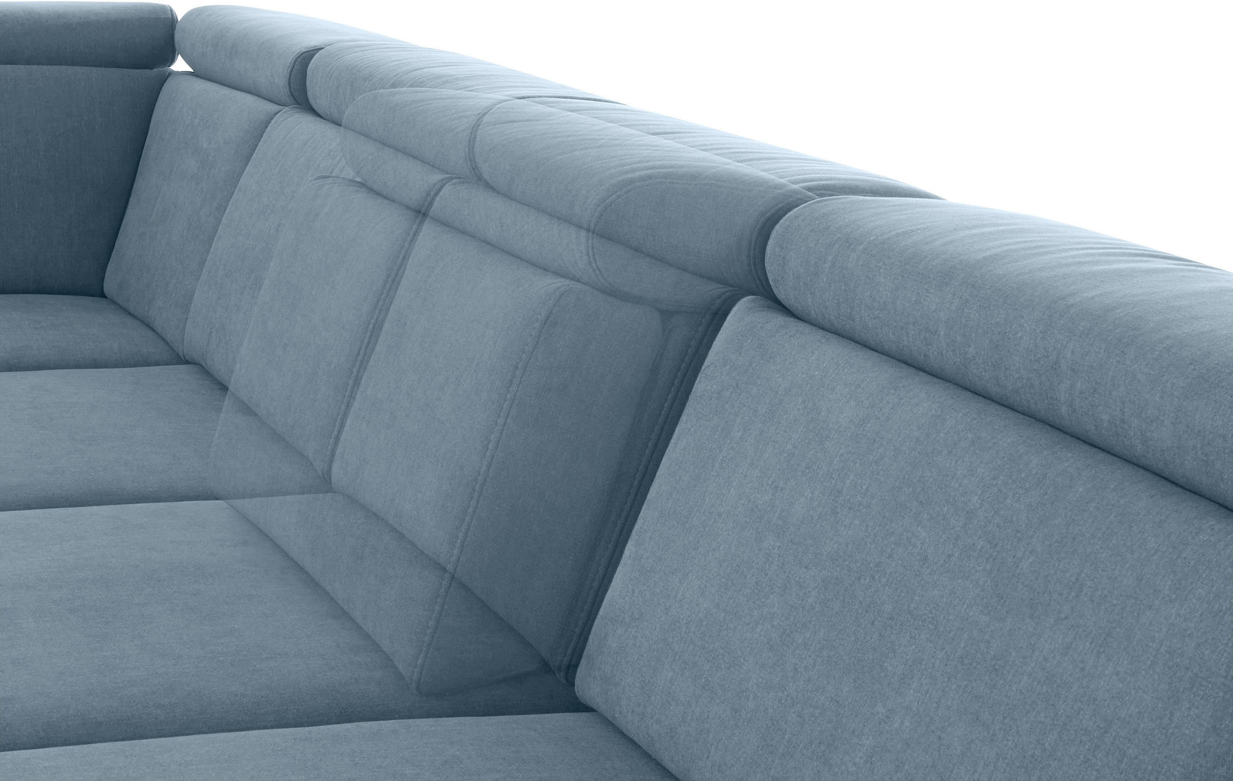 sit&more Wohnlandschaft »Brisbane U-Form«, Fußhöhe 15 cm, inklusive Sitztiefen-, Armteil- und Kopfteilverstellung