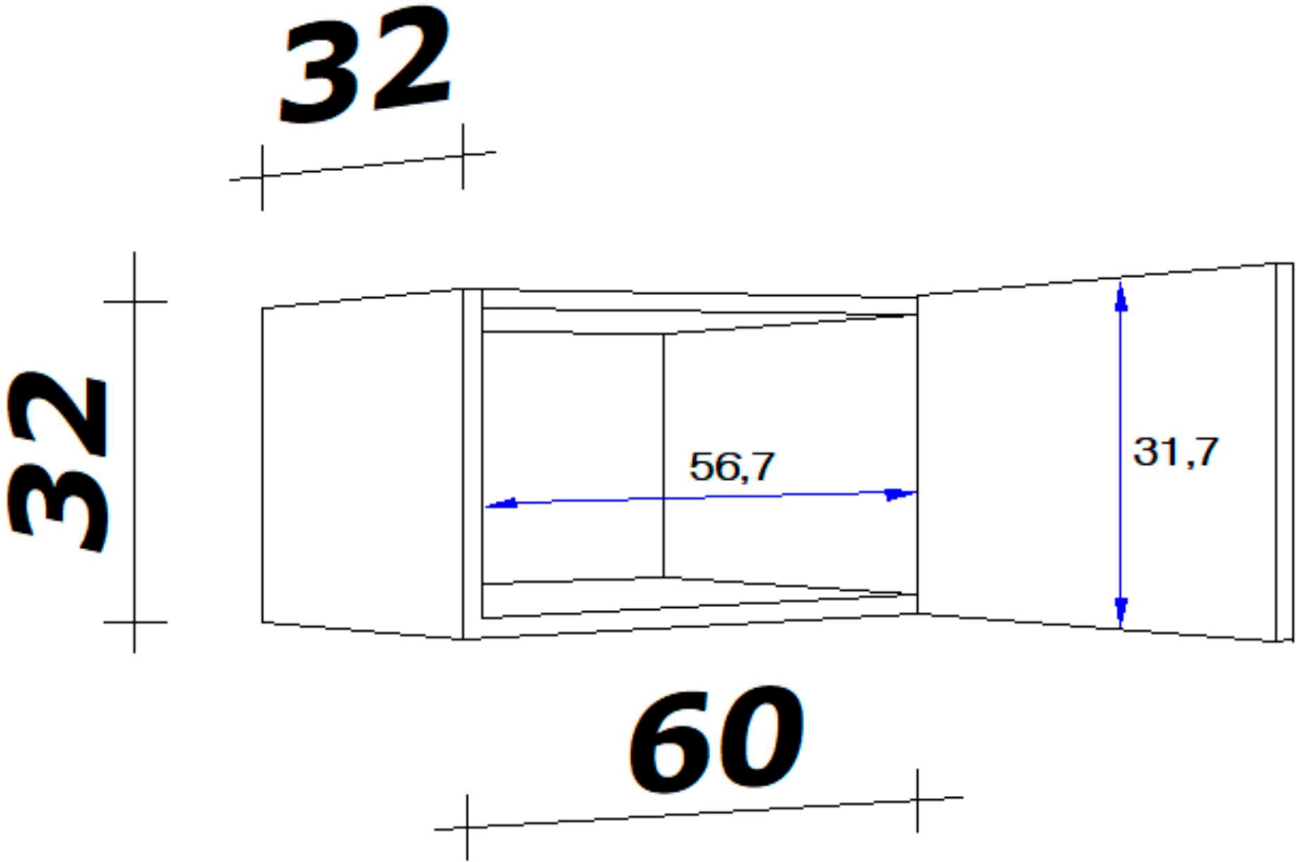 Kurzhängeschrank (B 60 x auf H x Raten 32 Flex-Well x x »Nano«, 32 cm kaufen T)
