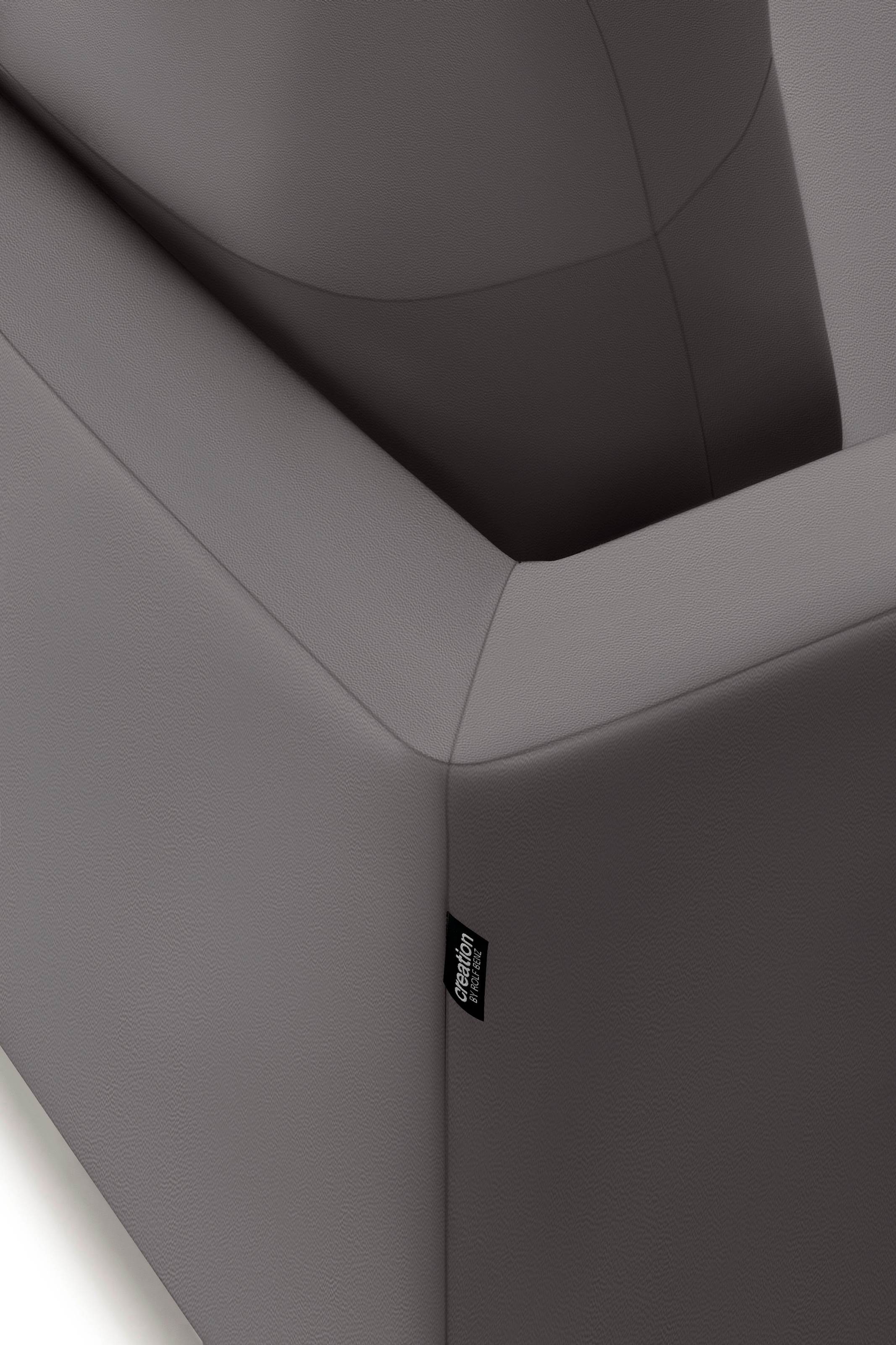 Creation BY ROLF BENZ Ecksofa »CR.414, Designecksofa, Polsterecke, L-Form«, wahlweise aus feinstem Rindsleder oder hochwertigem Chenille