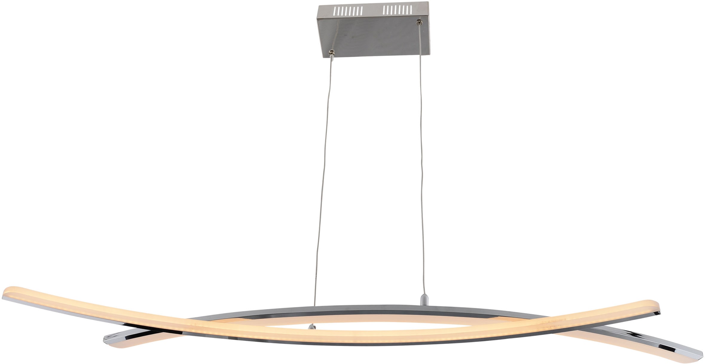 näve LED Pendelleuchte »Theo« LED-Modul 1 Stk. Warmweiß chromfarben, dimmbar mit Phasenan- und -abschnitt Dimmer, L: 72cm