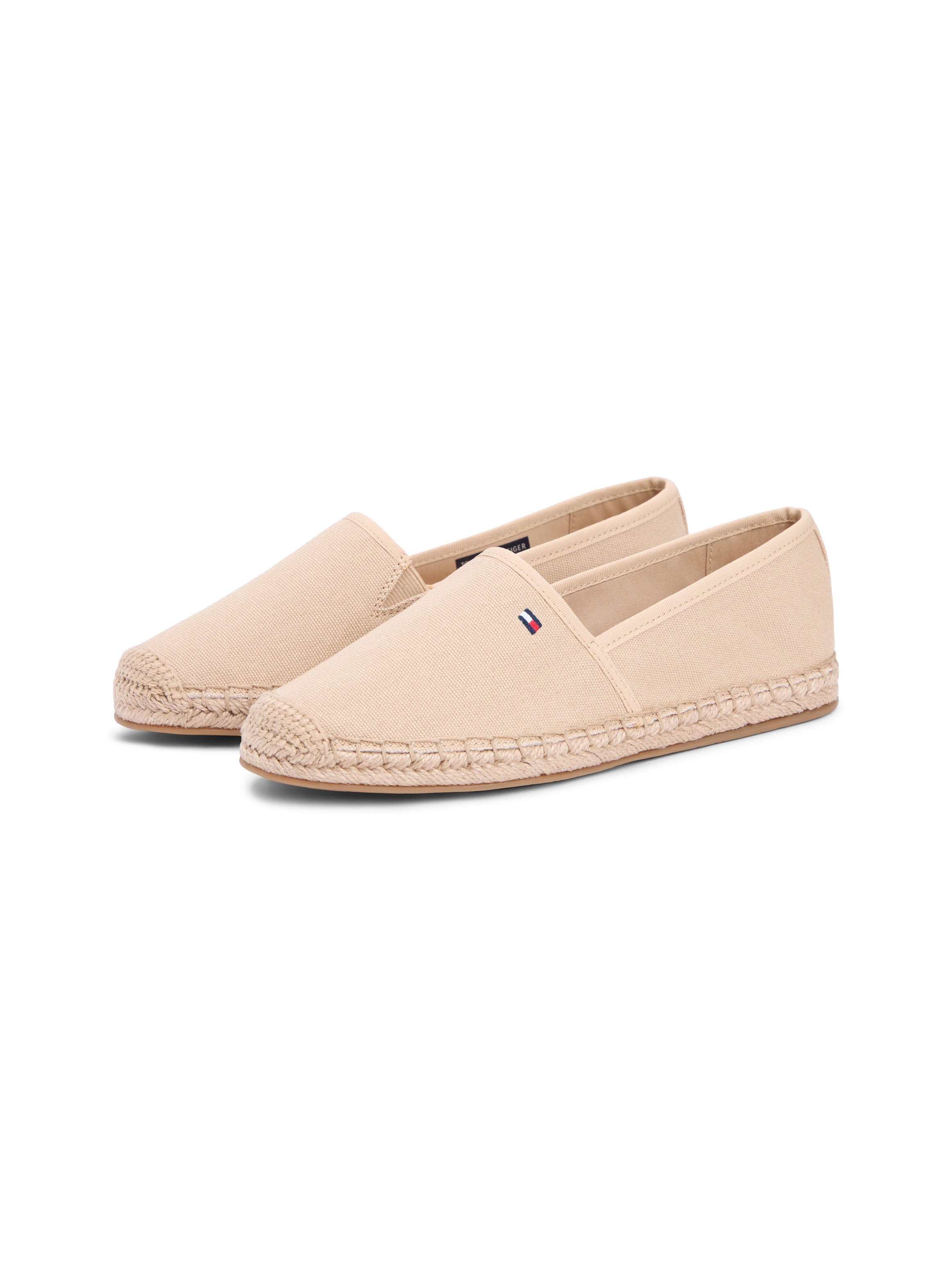 Tommy Hilfiger Espadrille »FLAG CANVAS ESPADRILLE«  ,Slipper, Flats, Bequemschuh, Jutebezug und Ziernähten, schmale Form