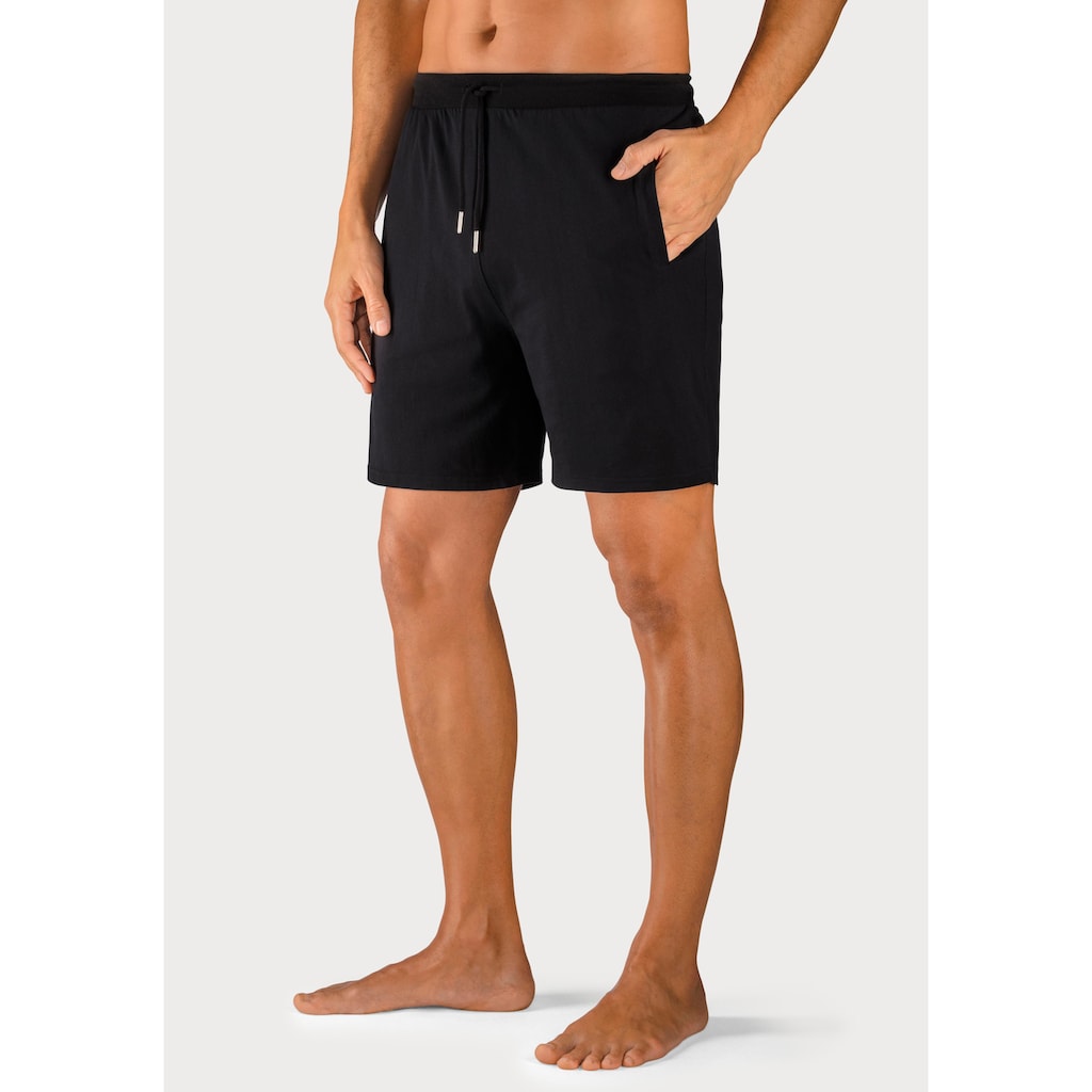 AUTHENTIC UNDERWEAR Schlafshorts »kurze Relaxshort, mit Kordel, Jogginghose,«, aus reiner Baumwolle