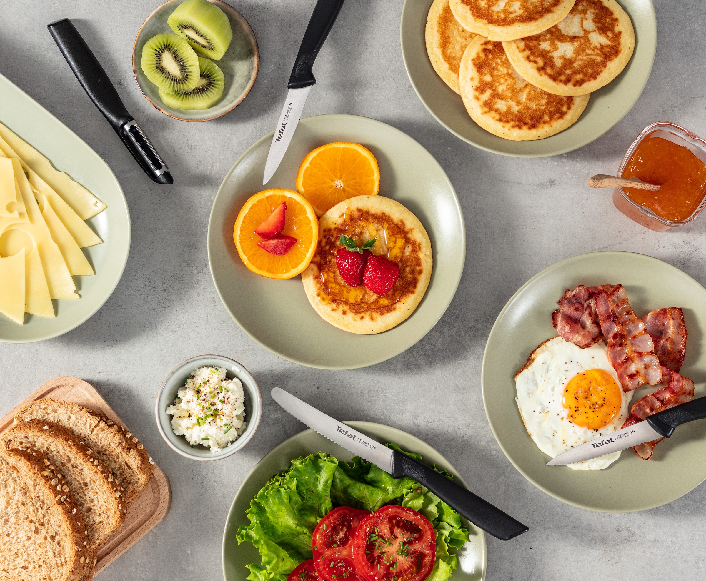 Tefal Universalküchenmesser »Colorfood« gezahnt, 10 cm, Klinge aus deutschem Edelstahl, ergonomischer Griff