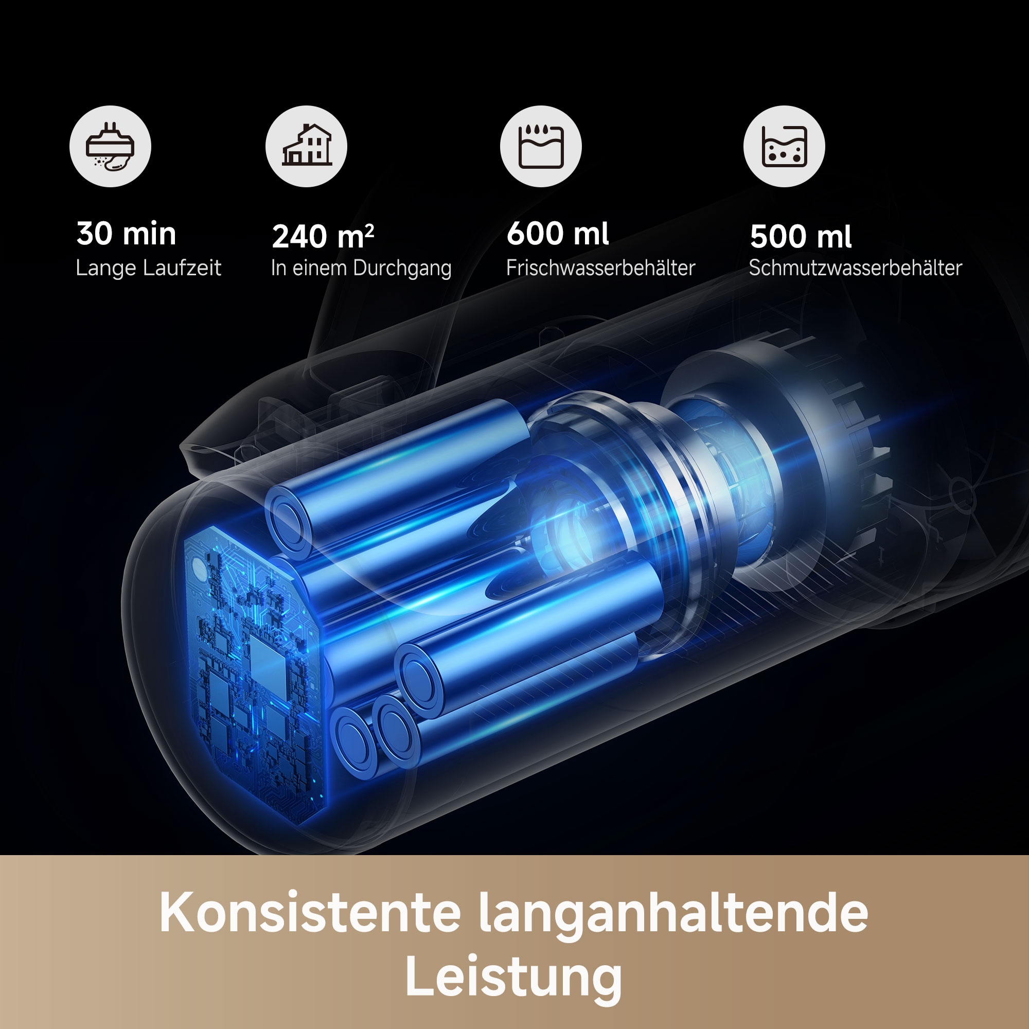 Mova Nass-Trocken-Sauger »Mova K30«, 18.000Pa Saugleistung / Selbstreinigung / Schmutzerkennung