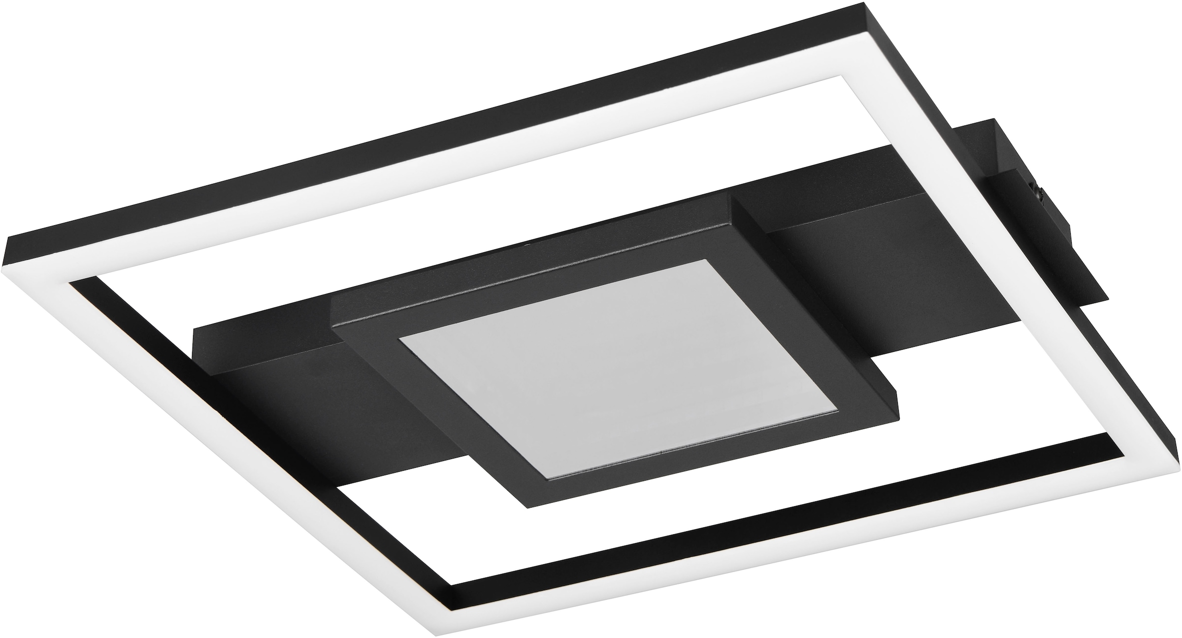 REALITY Leuchten LED Deckenleuchte »WHEELER, LED Deckenlampe 16W 2000 Lumen 3000K warmweißes Licht« LED-Board 1 Stk. Warmweiß Lichteffekte mit Spiegelfolie, 35 x 33 cm, Wand- oder Deckenleuchte