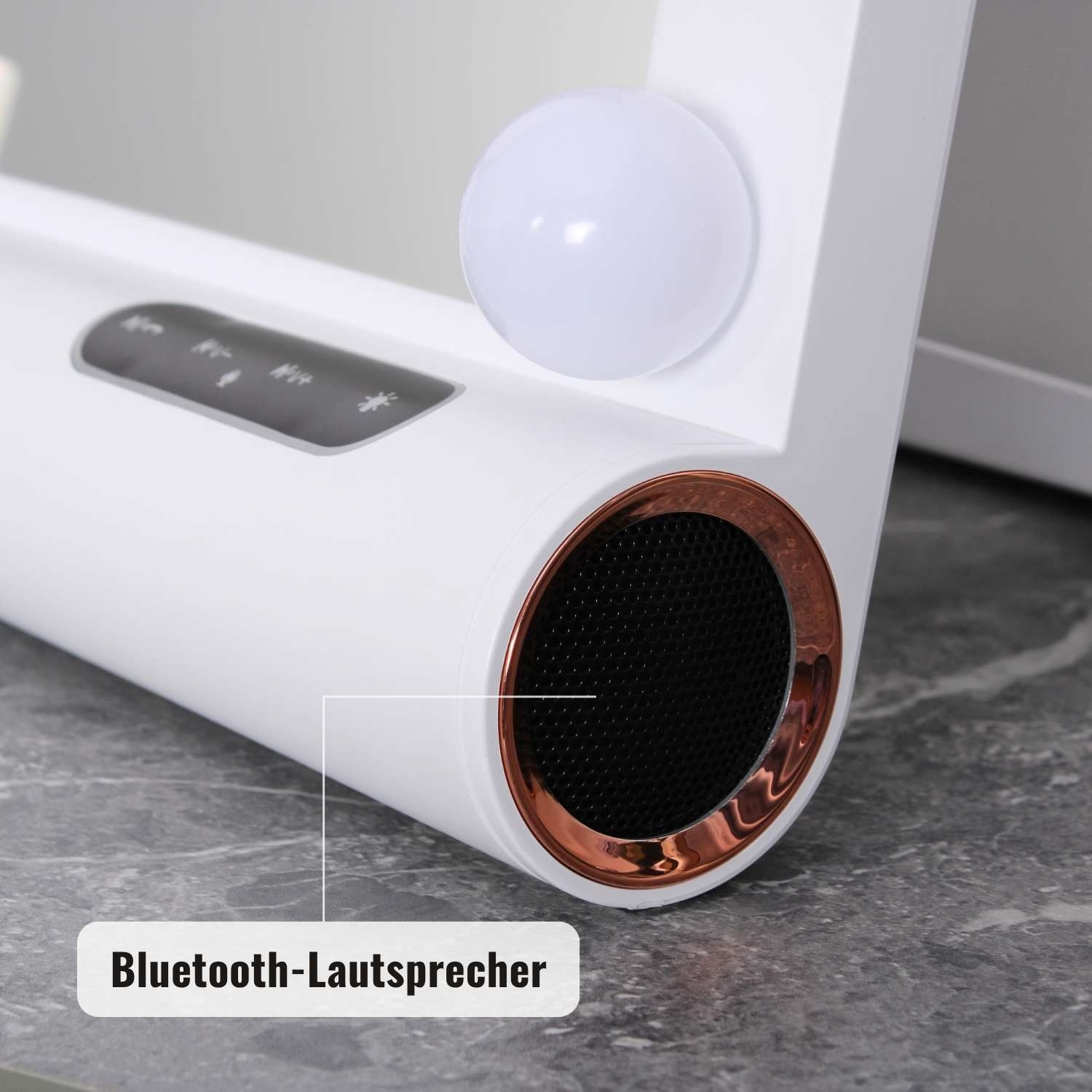 Loevschall Schminkspiegel »Anna Hollywood Spiegel mit LED-Beleuchtung & Bluetooth-Lautsprecher« Wand- oder Standnutzung, Memory-Funktion & 30-Min-Autoschalt