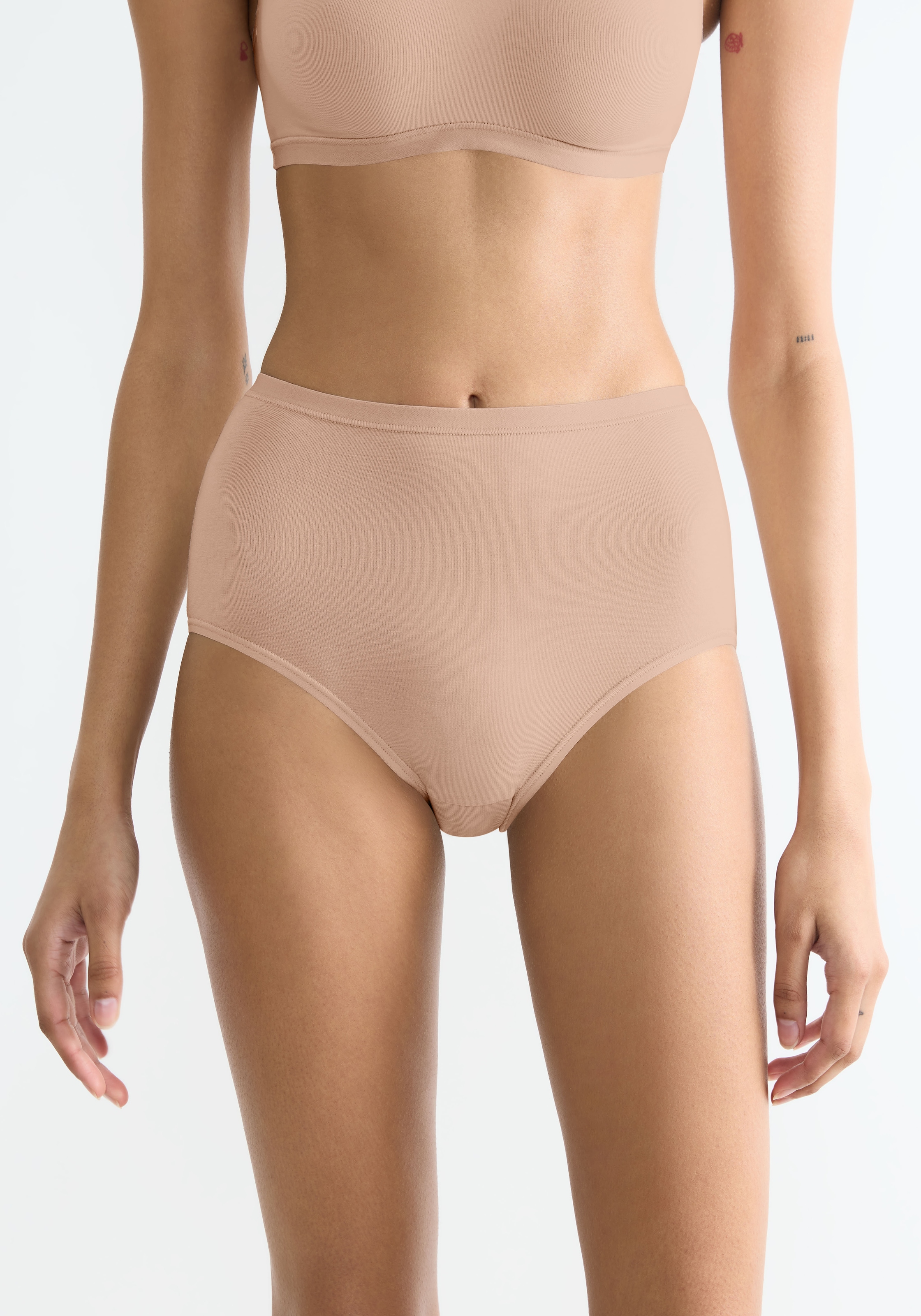 sloggi Slip »GO Daily Cotton Highwaist 3P«, (3er Pack), Glanz-Effekt Details, hochgeschnittene Taille