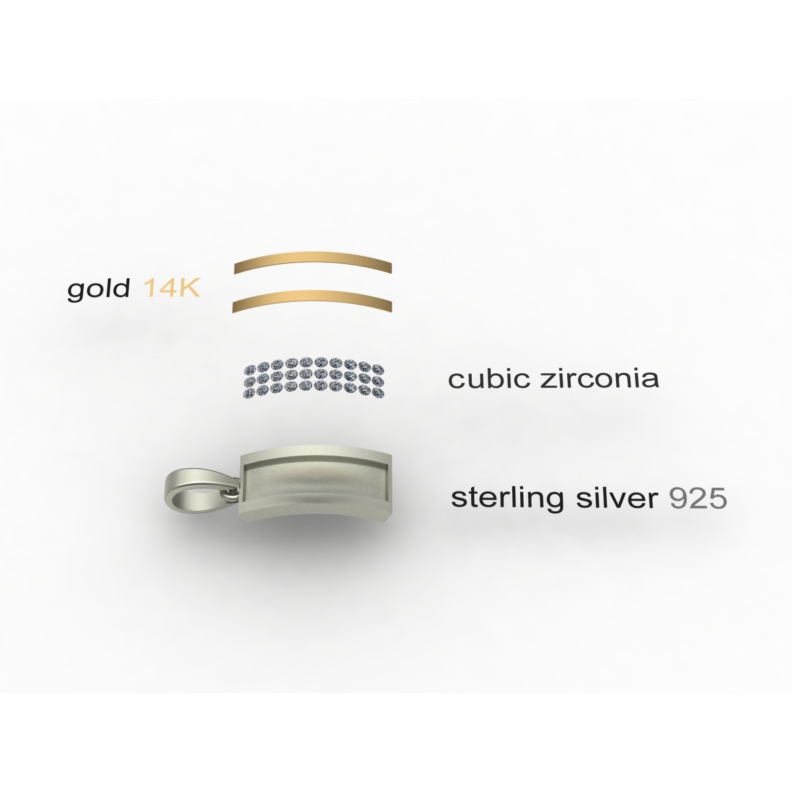 OSTSEE-SCHMUCK Kettenanhänger »- Christina - Silber 925/000 & Gold 585/000 - Schmuckstein«