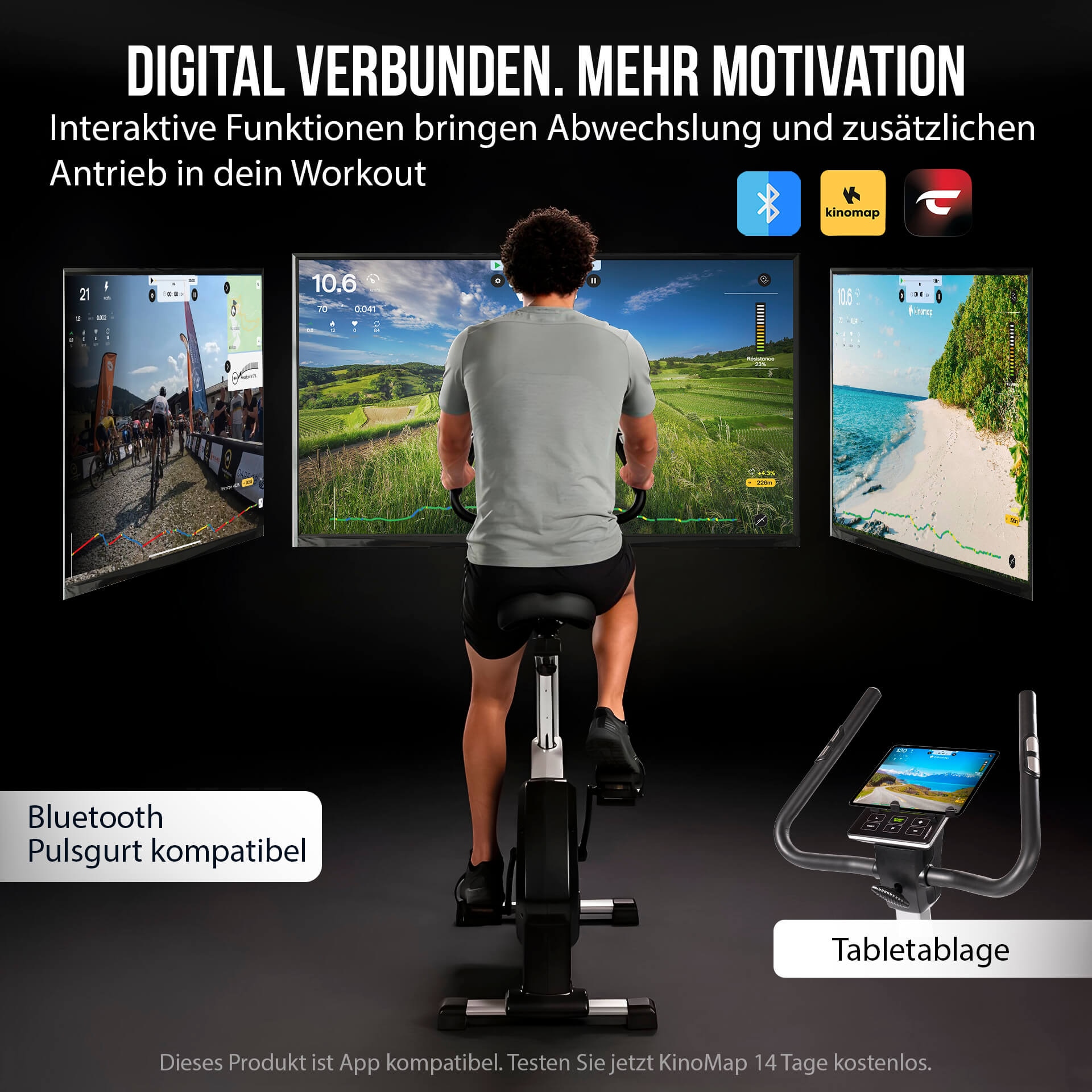 Christopeit Sport® Ergometer »Eco 1000« 150 kg max. Benutzergewicht, Fahrrad, 24 Widerstandsstufen