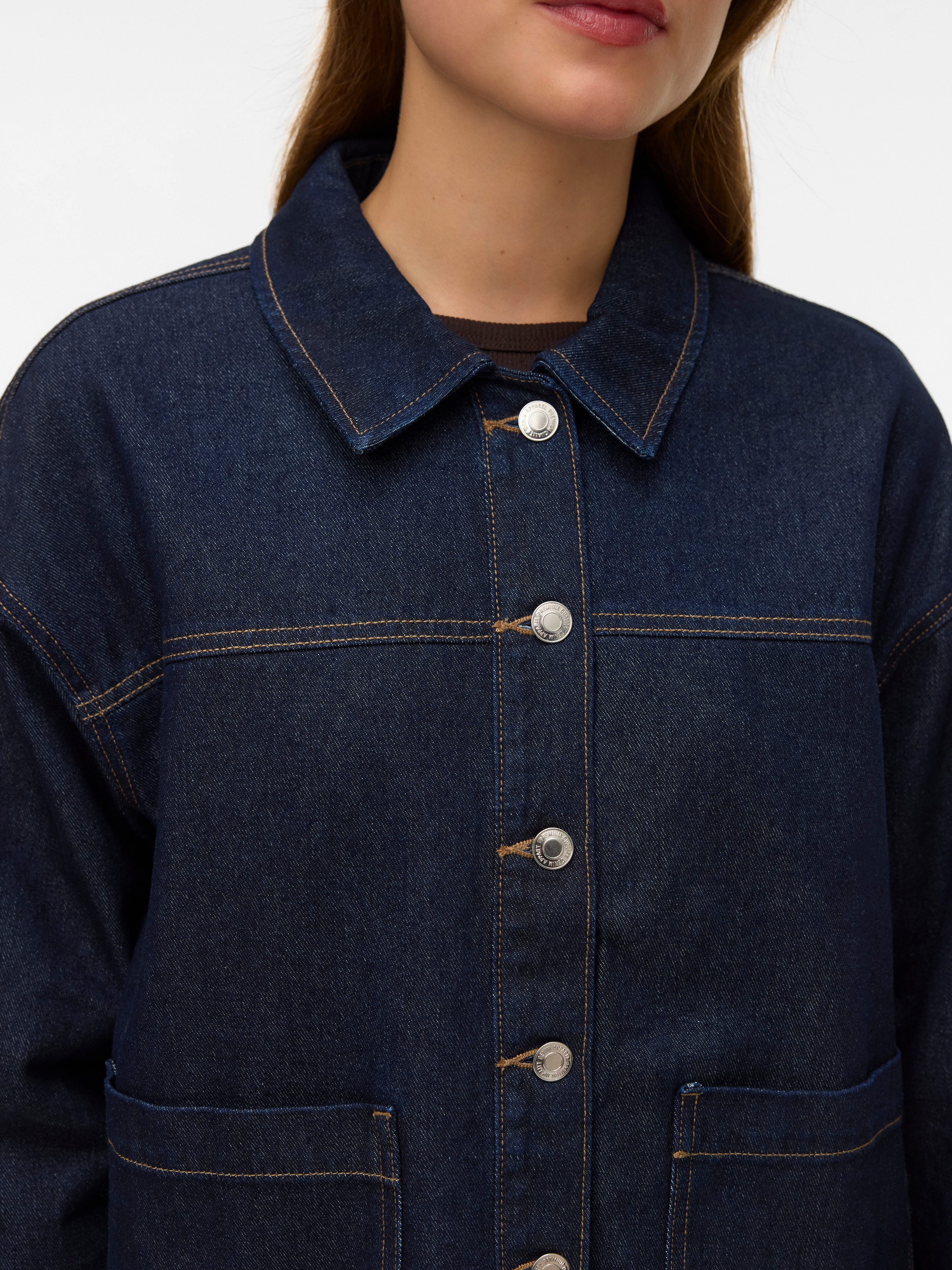 Vero Moda Jeansjacke »VMJAMIE LS DENIM SHACKET MIX NOOS« Baumwollmischung