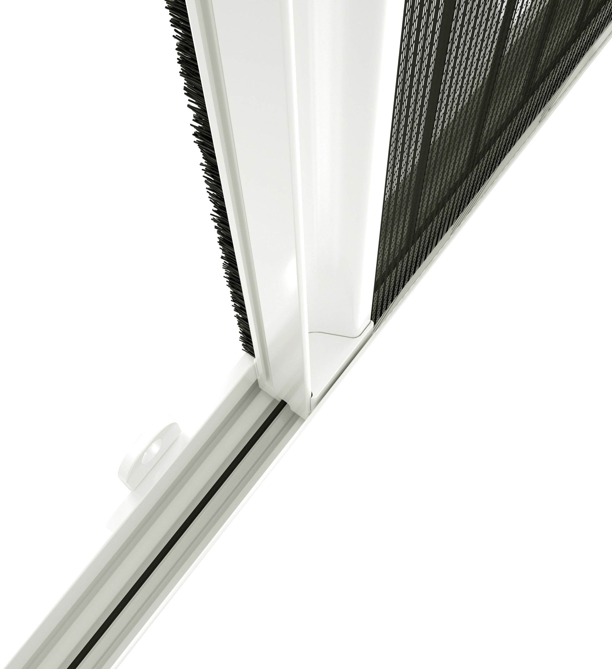 hecht international Insektenschutzrollo »für Dachfenster«, transparent, weiß/schwarz, BxH: 160x180 cm