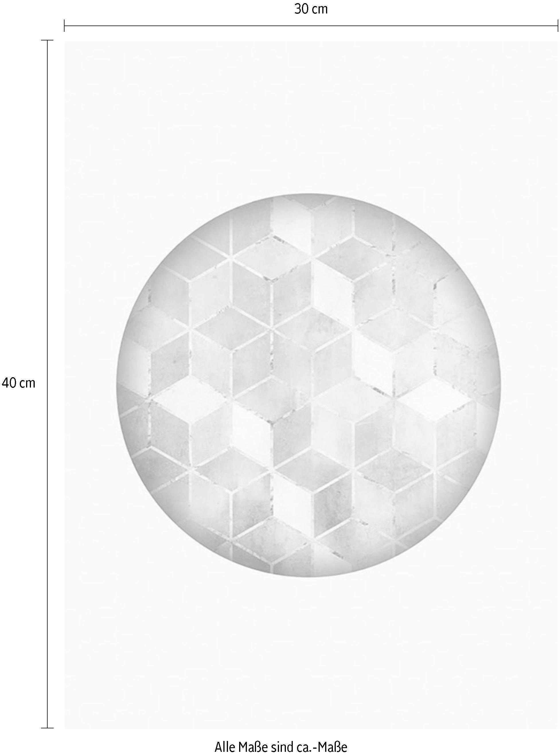 Komar Bild »Mosaik Circle Azzuro« Formen | Kunst 1 Stk. tlg. Wandbild zur Dekoration - ohne Rahmen