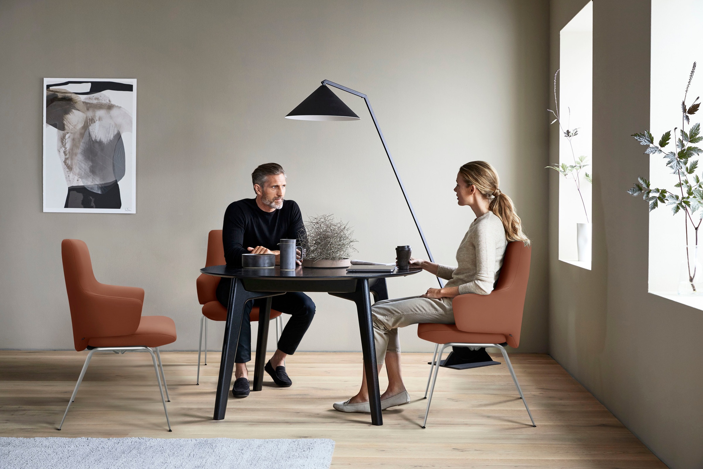 Stressless® Polsterstuhl »Laurel«, Leder PALOMA, Low Back mit Armlehne, Größe L, mit Beinen aus Stahl in Chrom matt