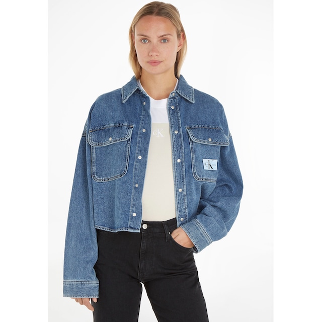 Calvin Klein Jeans Jeansbluse »OVERSIZED CROP ROUNDED HEM SHIRT« bei ♕