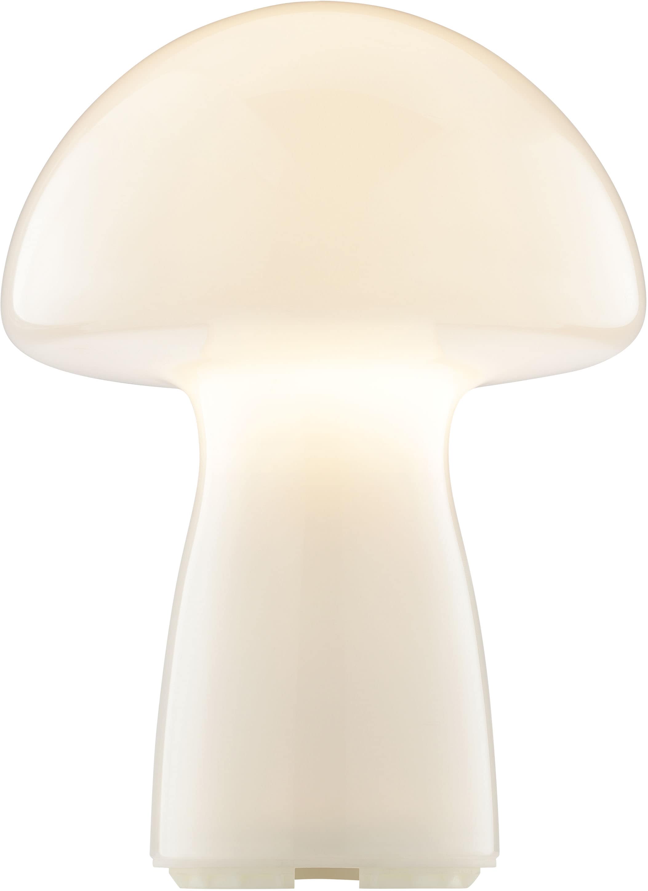 Brilliant LED Tischleuchte »Erik« LED-Modul 1 Stk. Warmweiß Pilzleuchte aus Glas mit Akku, 250 lm, 2700 K, H 22 cm, dimmbar