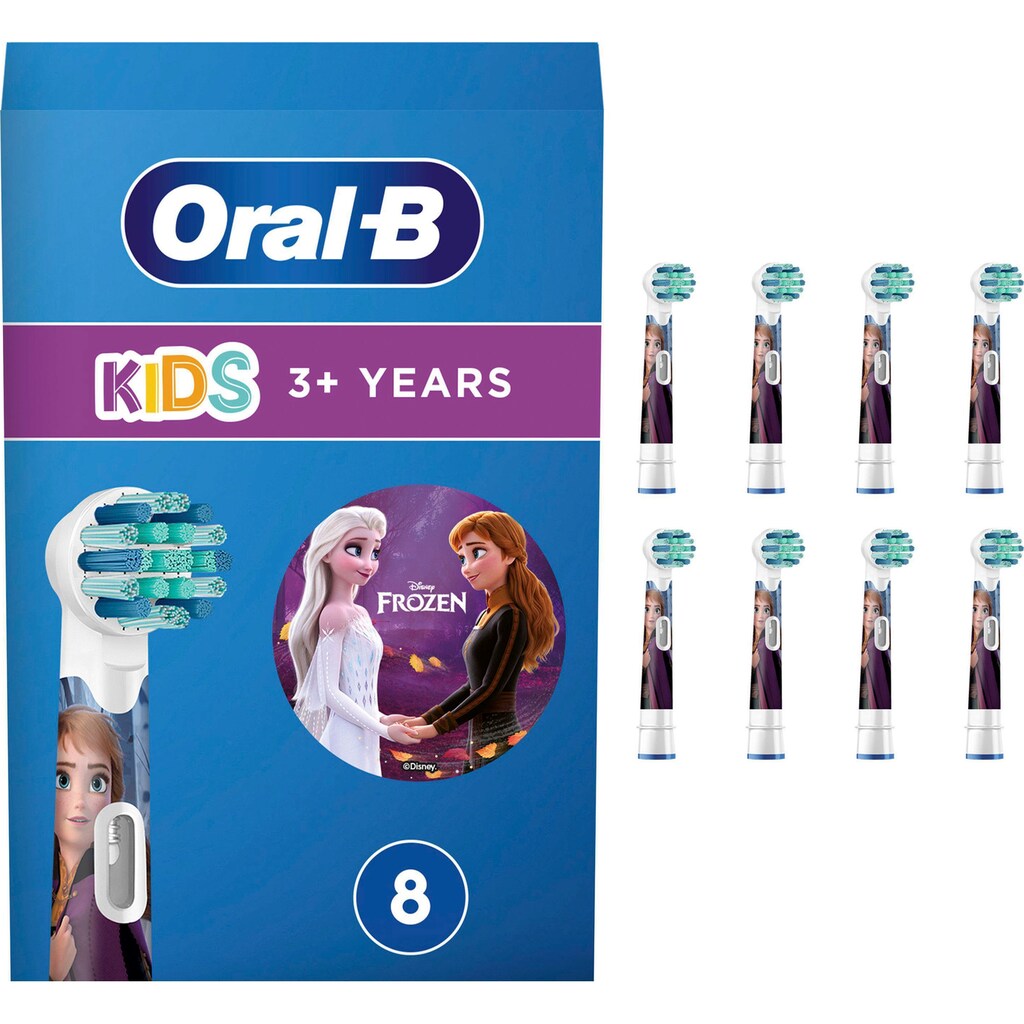 Oral-B Aufsteckbürsten »Kids Frozen«, extra weiche Borsten, ab 3 Jahren, Design kann variieren, 8 Stück