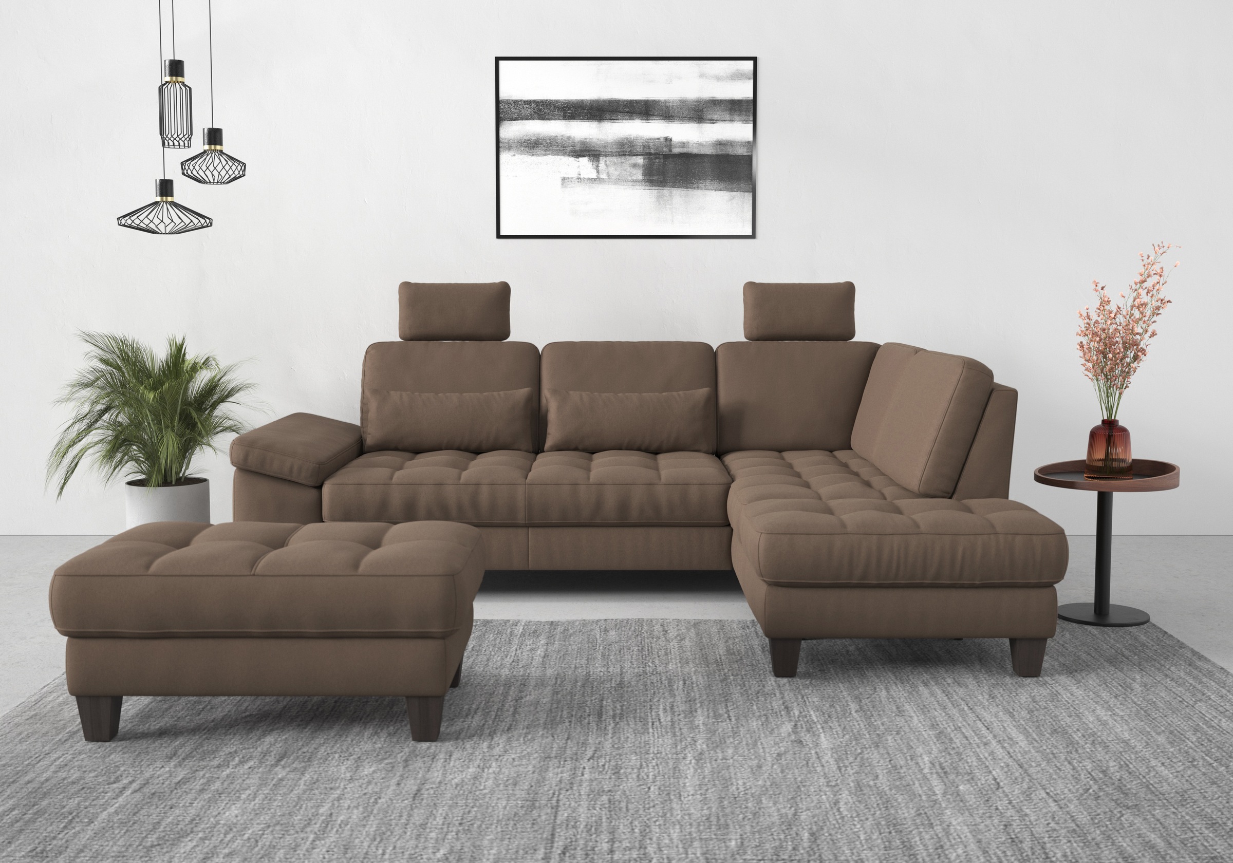 sit&more Ecksofa »Westham L-Form«, mit Ottomane, mit oder ohne Bettfunktion, Bettkasten, Verstellung