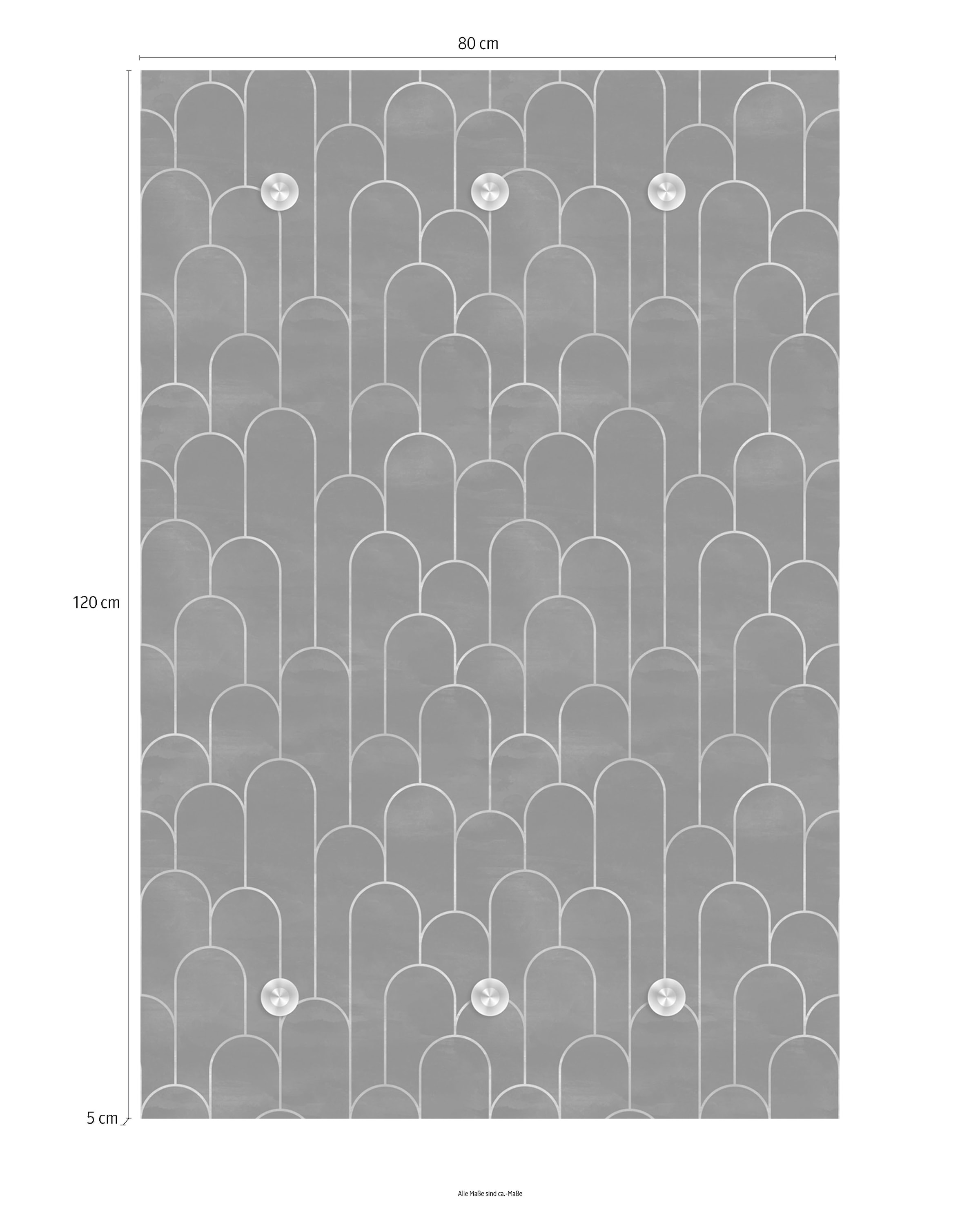 queence Garderobenleiste »Bogen«, mit 6 Haken, 80 x 120 cm