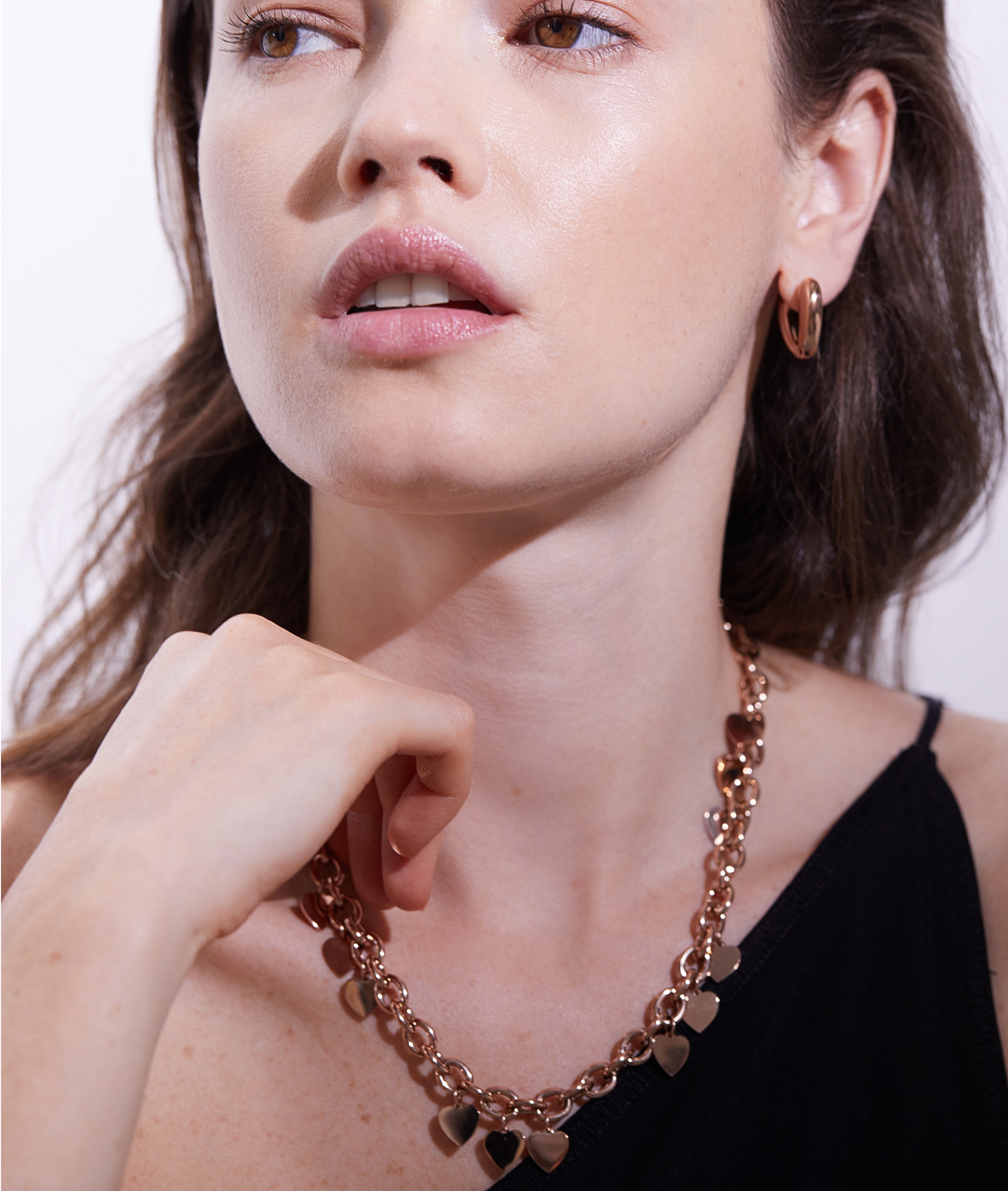 Echtzeit Kette mit Anhänger »Schmuck Geschenk Edelstahl Halskette Endless Love Herzen«