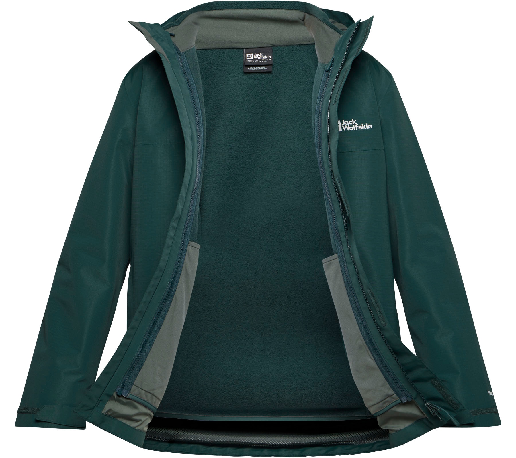 Jack Wolfskin 3-in-1-Funktionsjacke »ALTENBERG 3IN1«, mit Kapuze, 3in1, wasserabweisend, Übergangsjacke