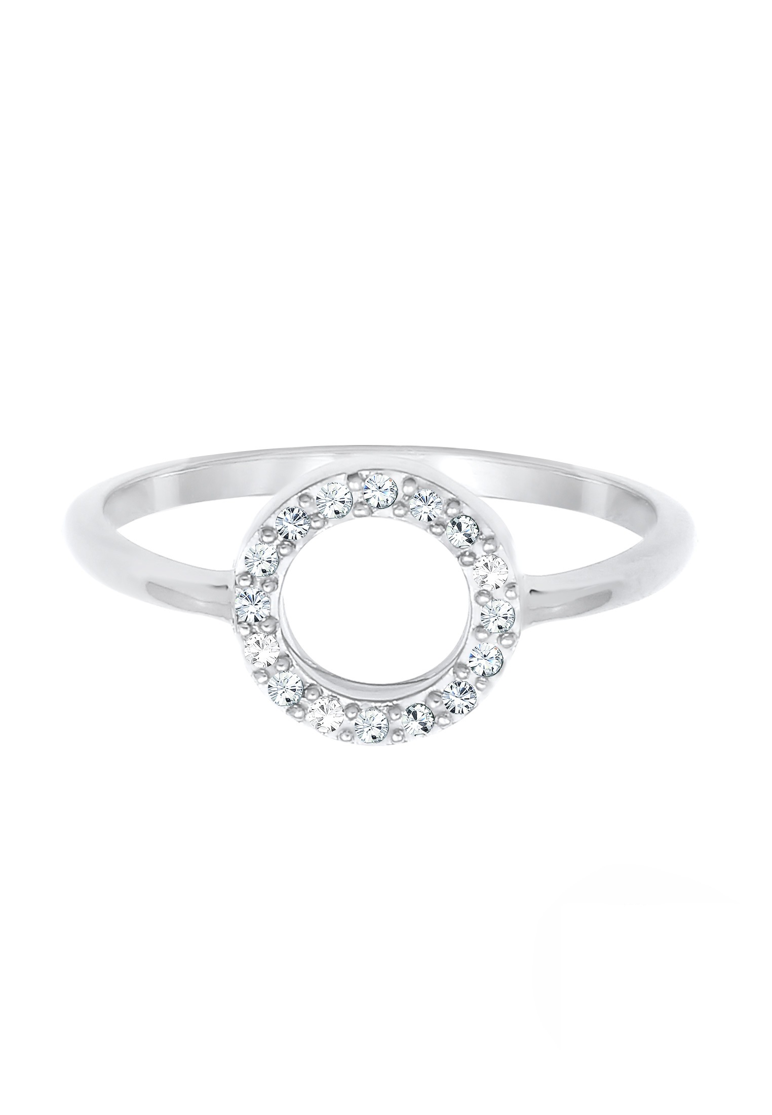 Elli Silberring »Ring Kreis Rund Kristalle 925 Silber«