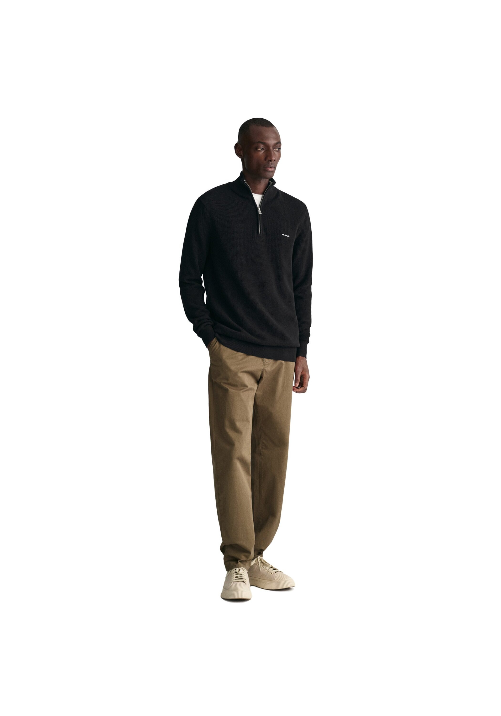 Gant Sweater »Strickpullover COTTON PIQUE HALF ZIP«